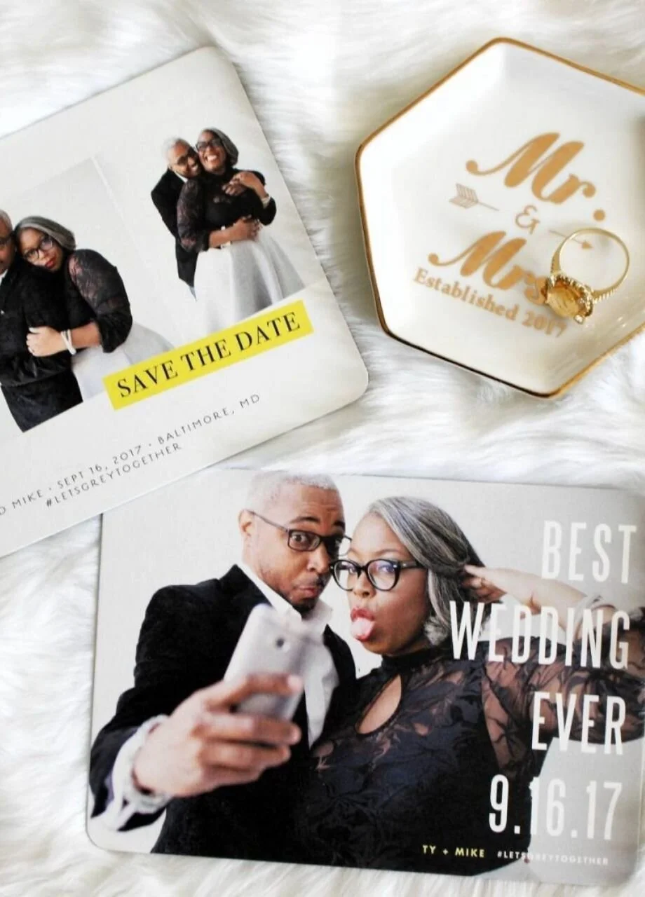 How To Combine Your Style & His For Your Wedding Invitations & Save The Dates