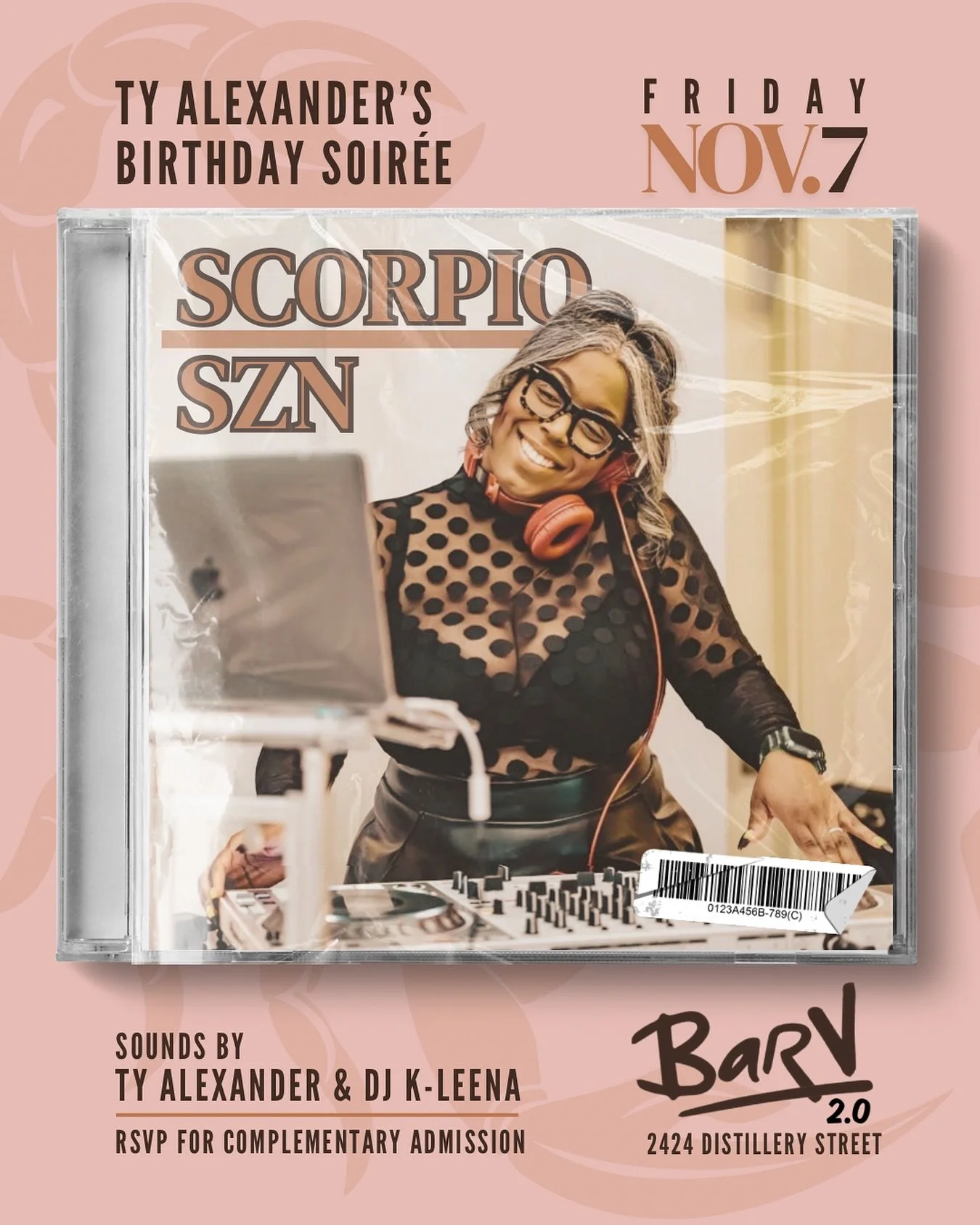 ♏️ Scorpio Szn is finally here and it&rsquo;s only right that I throw us a party. We&rsquo;re back at the @baltimorepeninsula but this time at @barv2.0 and it&rsquo;s FREE with an RSVP (link in my bio). 

My girl @djkleena is gonna help me out becaus