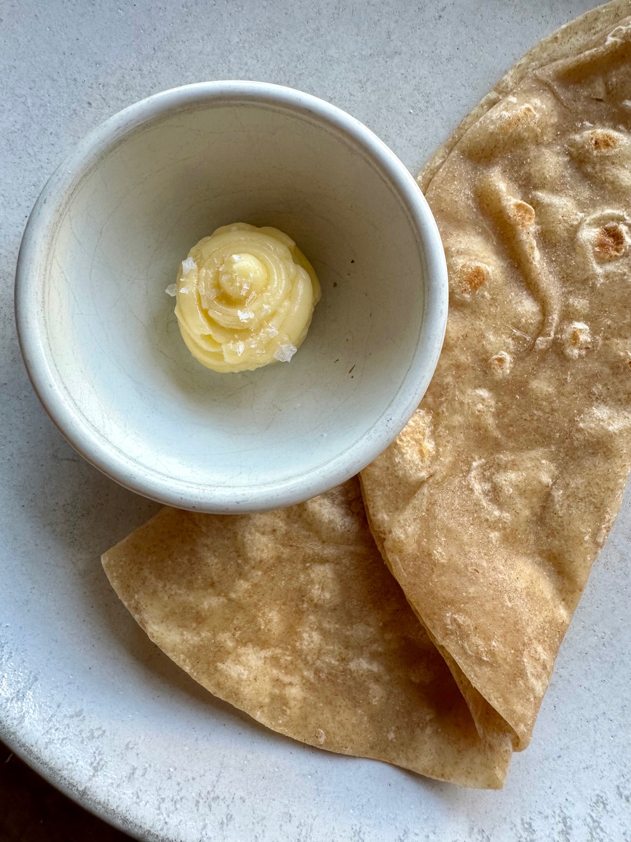 fresh-milled local wheat tortilla, cultured butter
