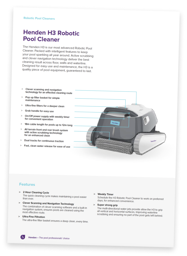 Henden H3 Robotic Pool Cleaner — Henden