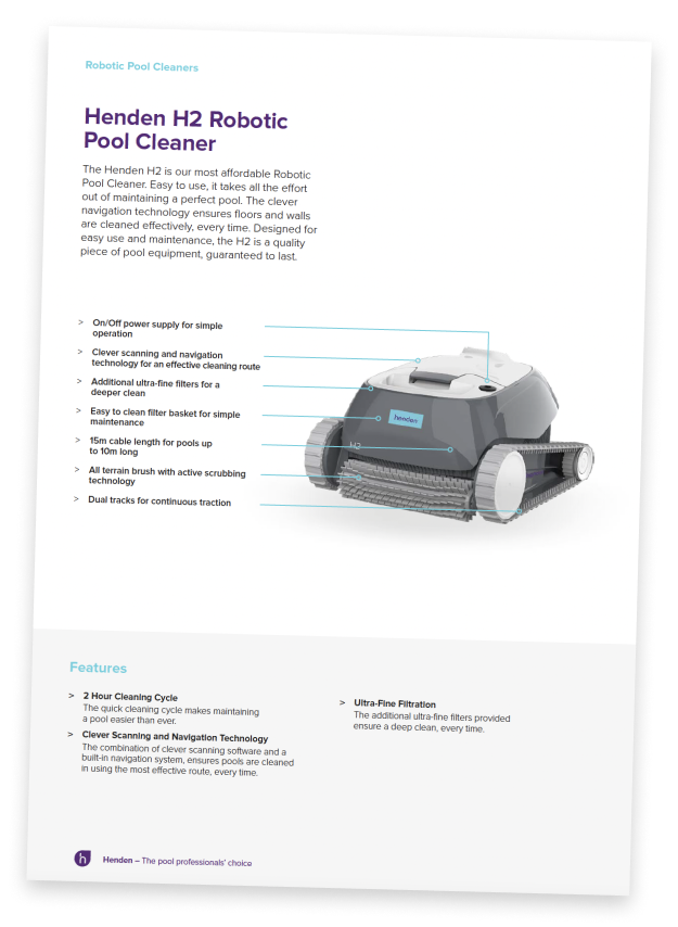 Henden H2 Robotic Pool Cleaner — Henden