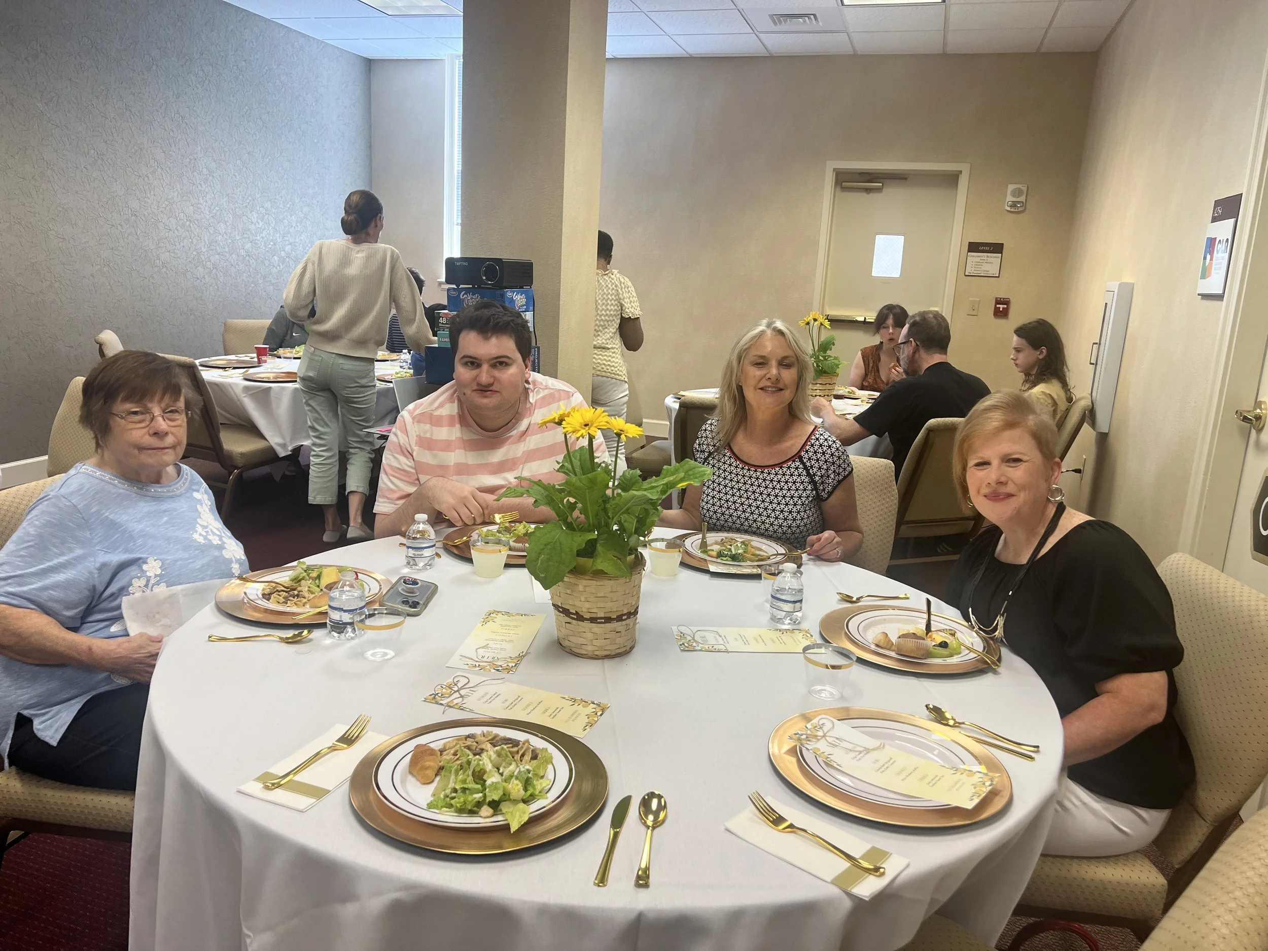 Garrett and his family at the Transition Program Luncheon