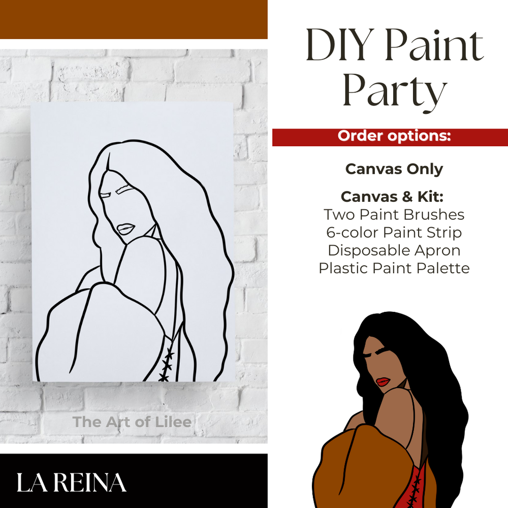 Paint & Sip/ Pre Drawn/ DIY Paint Party/8 X 10 Canvas/painting