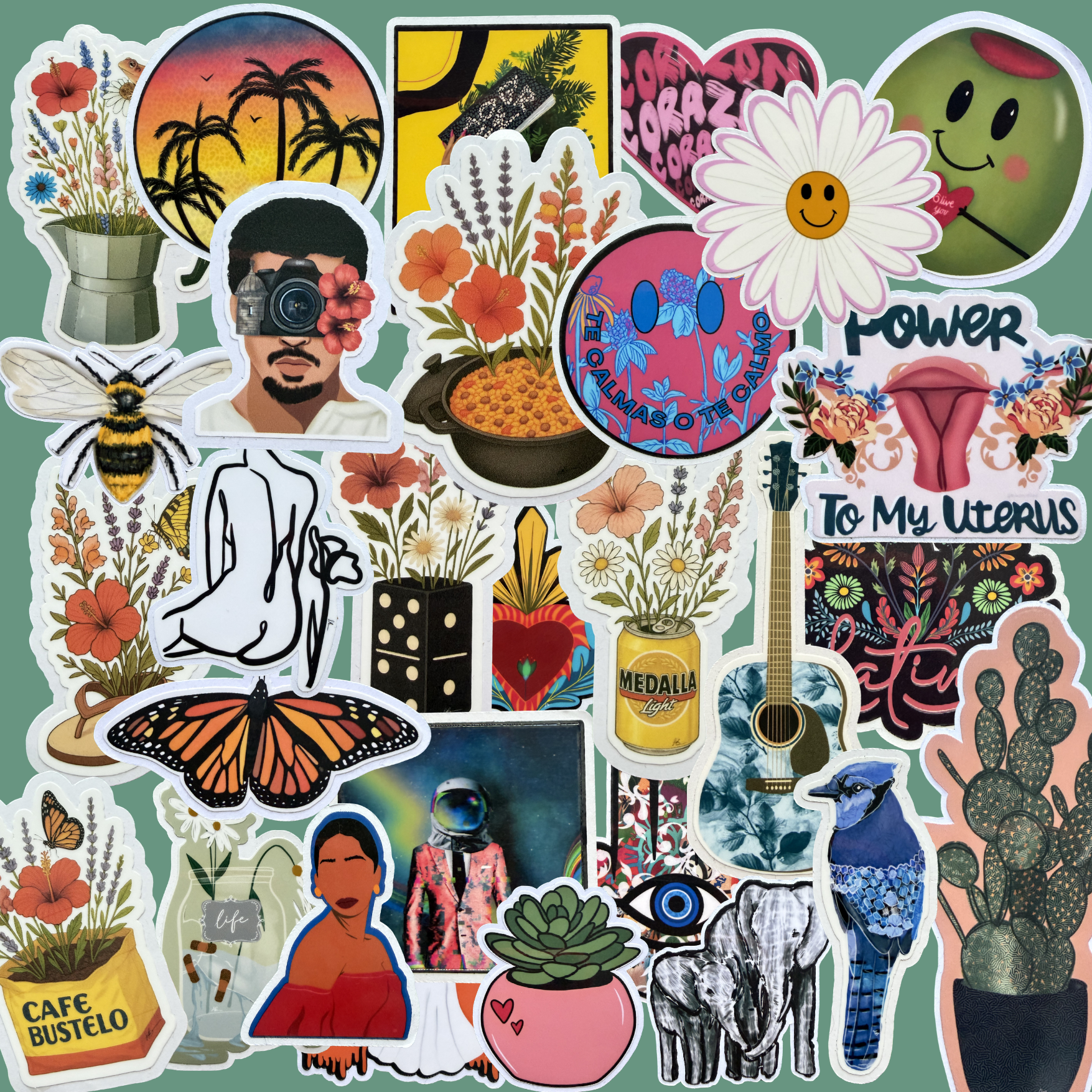 Handmade Waterproof Art Stickers