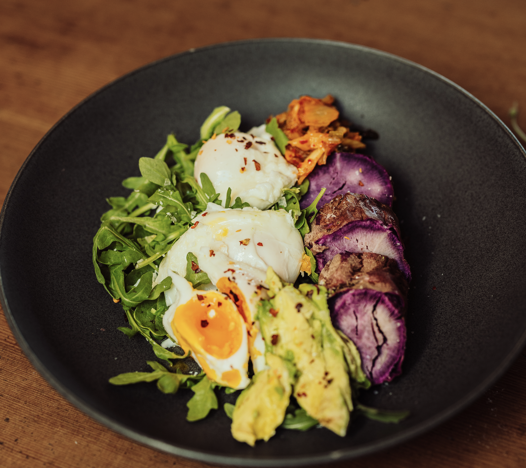 Poached Eggs with Veggies- Laura's Healthy Breakfast 