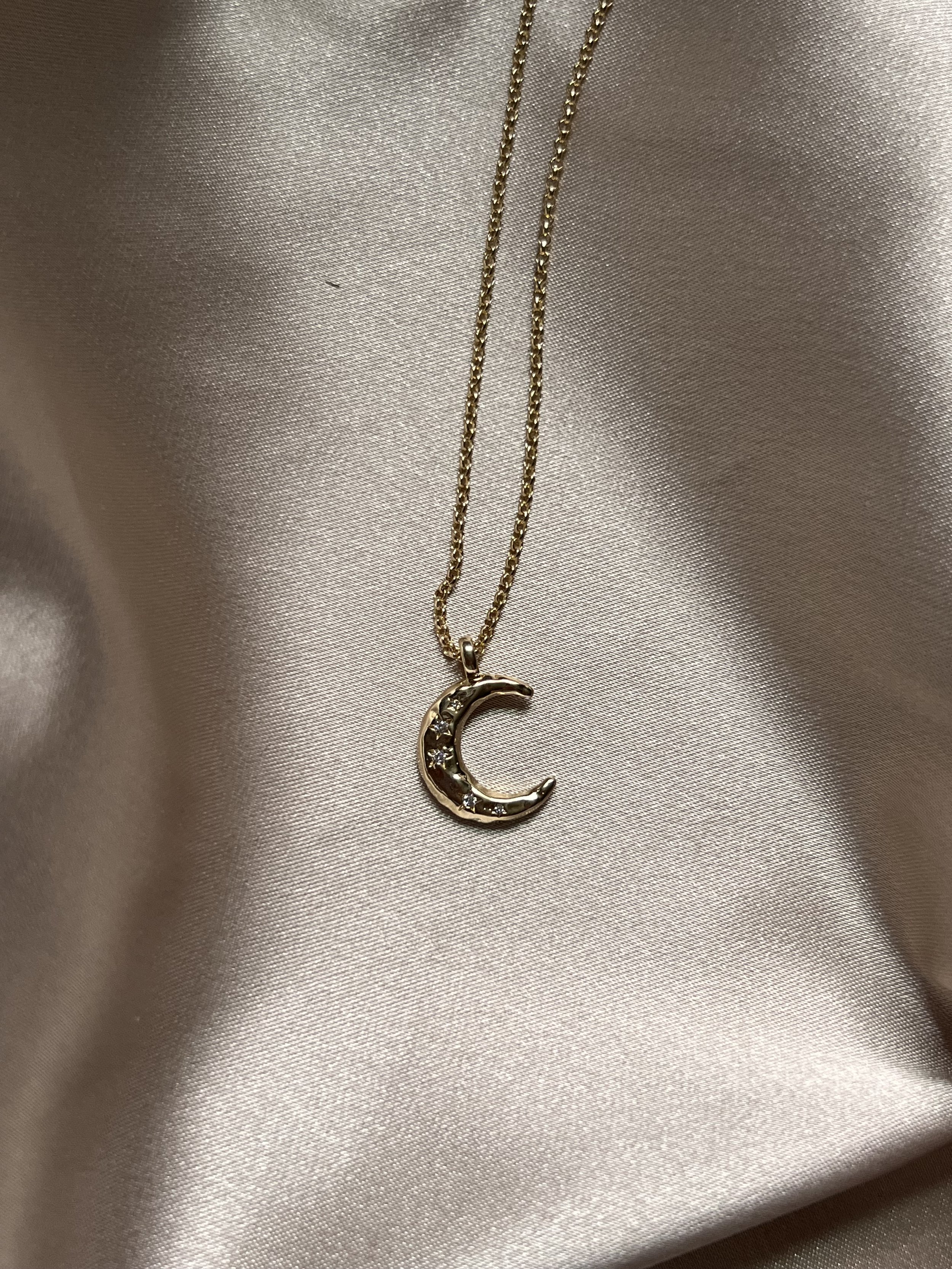 Hammered Moon Necklace