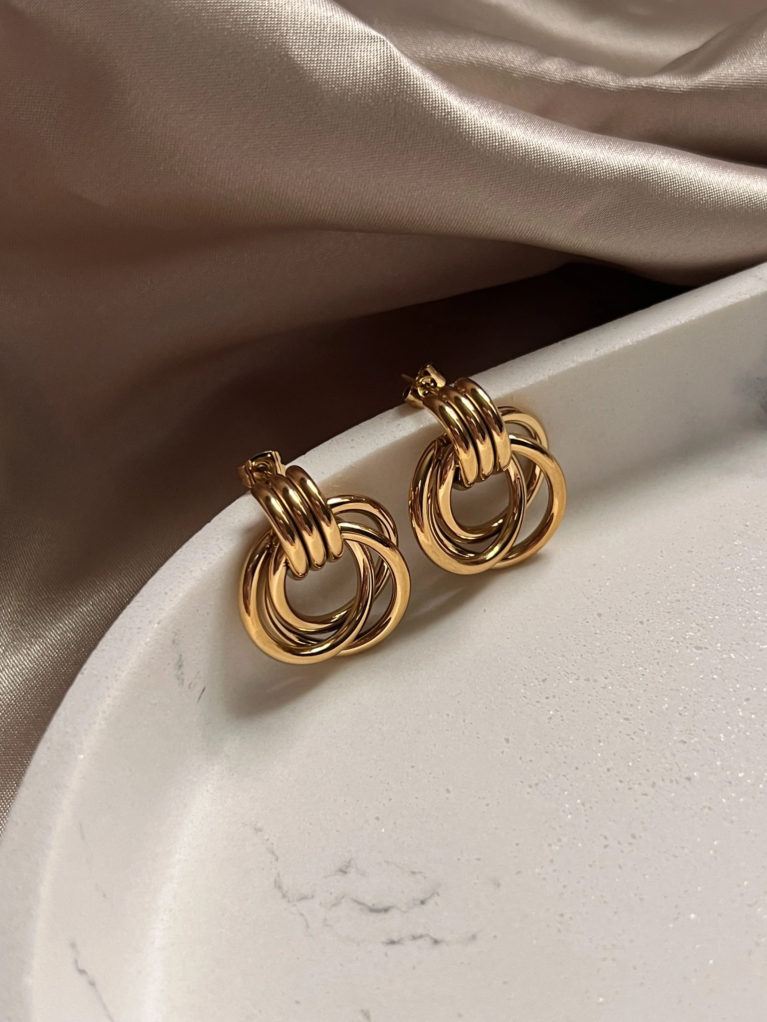 Chic Gold-Plated Bold Earrings