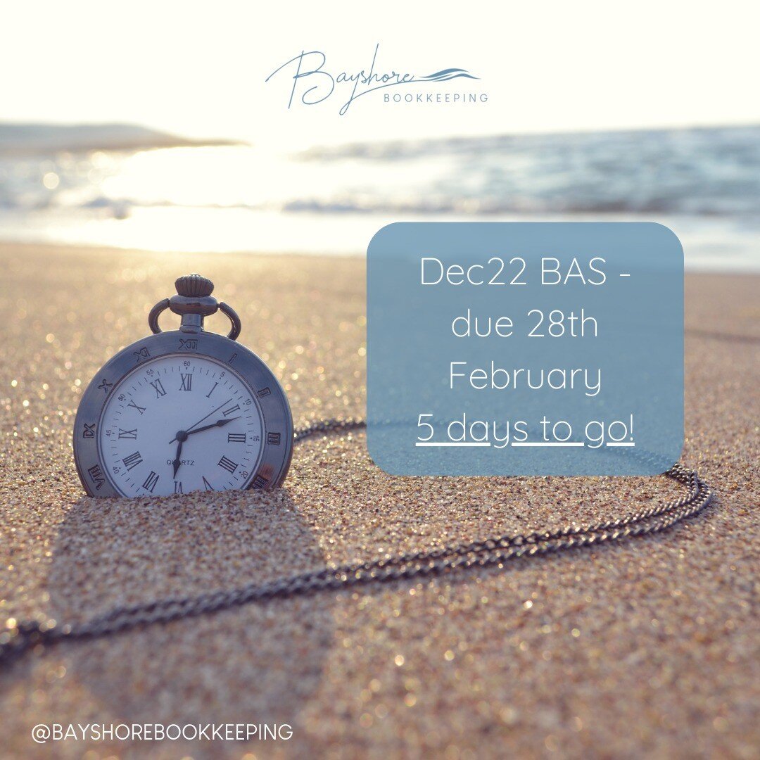 Is your December Quarter BAS lodged yet?? You only have 5 days until the due date and if lodged late you risk ATO penalties and fines. 
If you're stressing out it's not done yet, contact me and I'll see if I can work some magic.

#bayshorebookkeeping