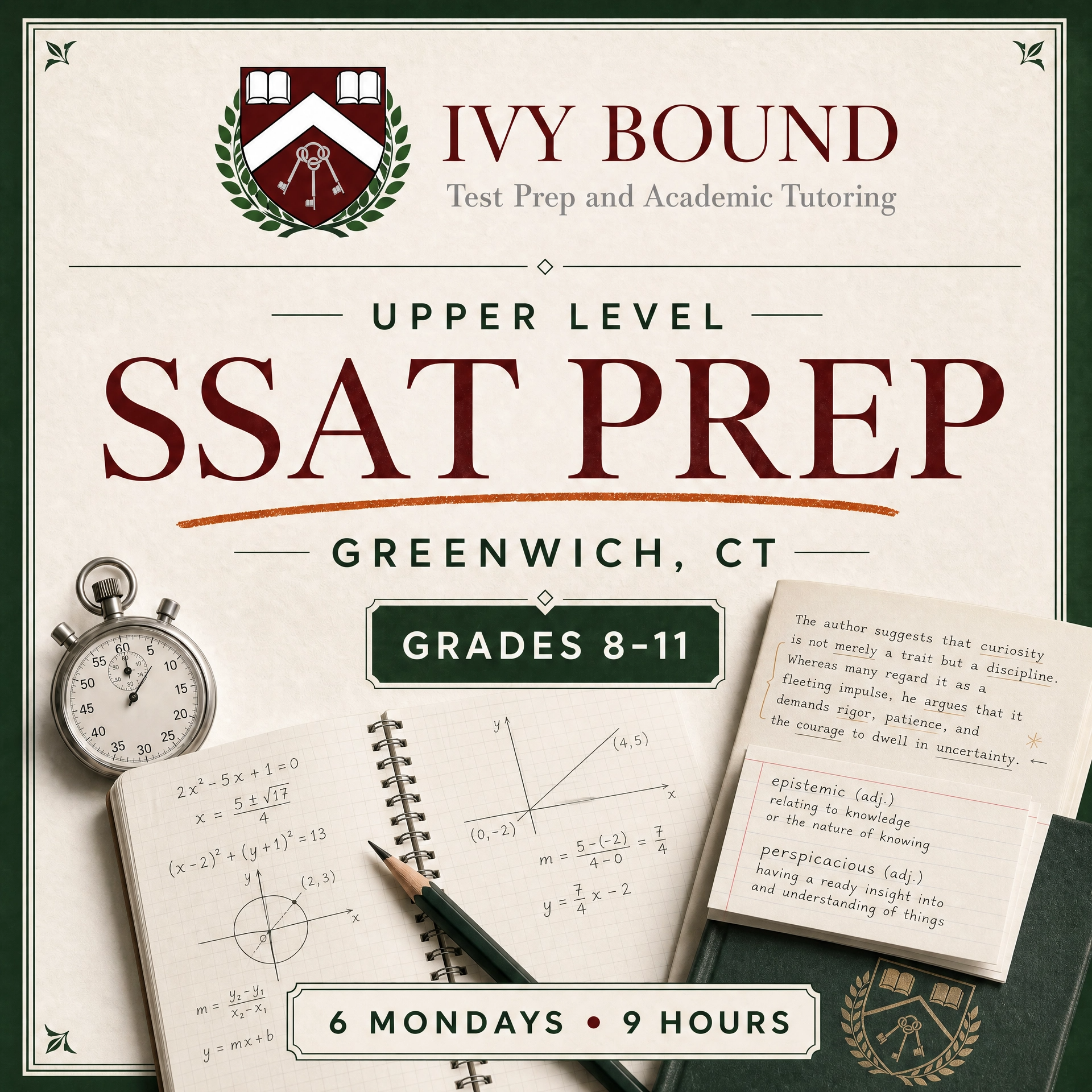 Greenwich SSAT Prep — Upper Level