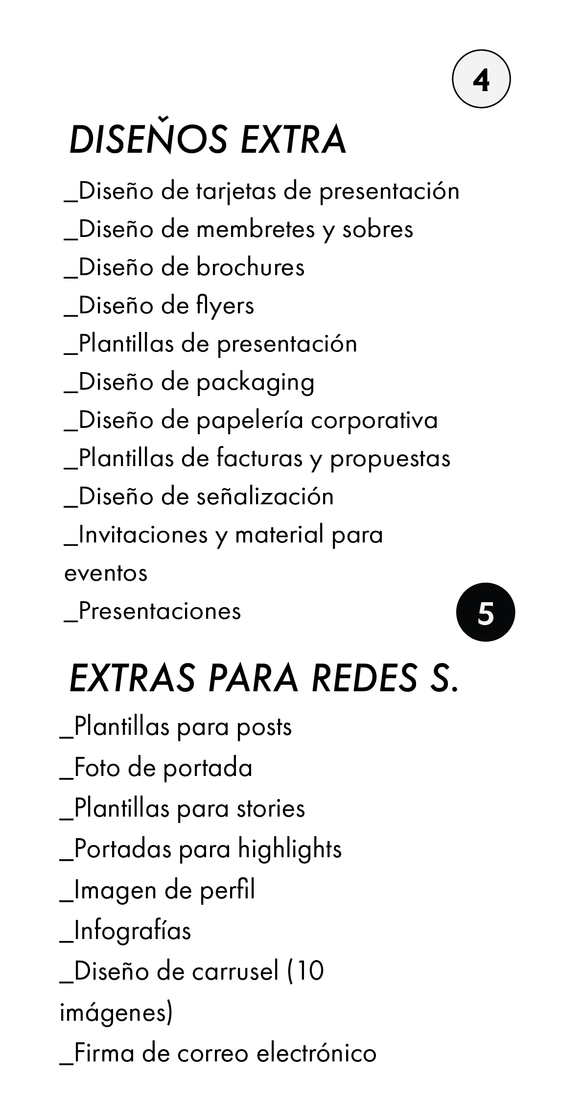 Extras de Diseño