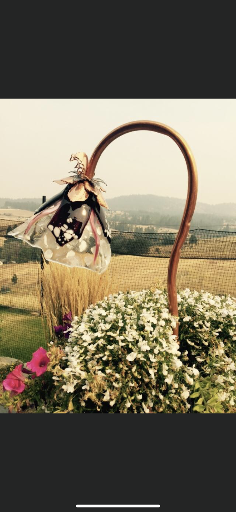 Artisan Glass & Copper Garden Light Shade