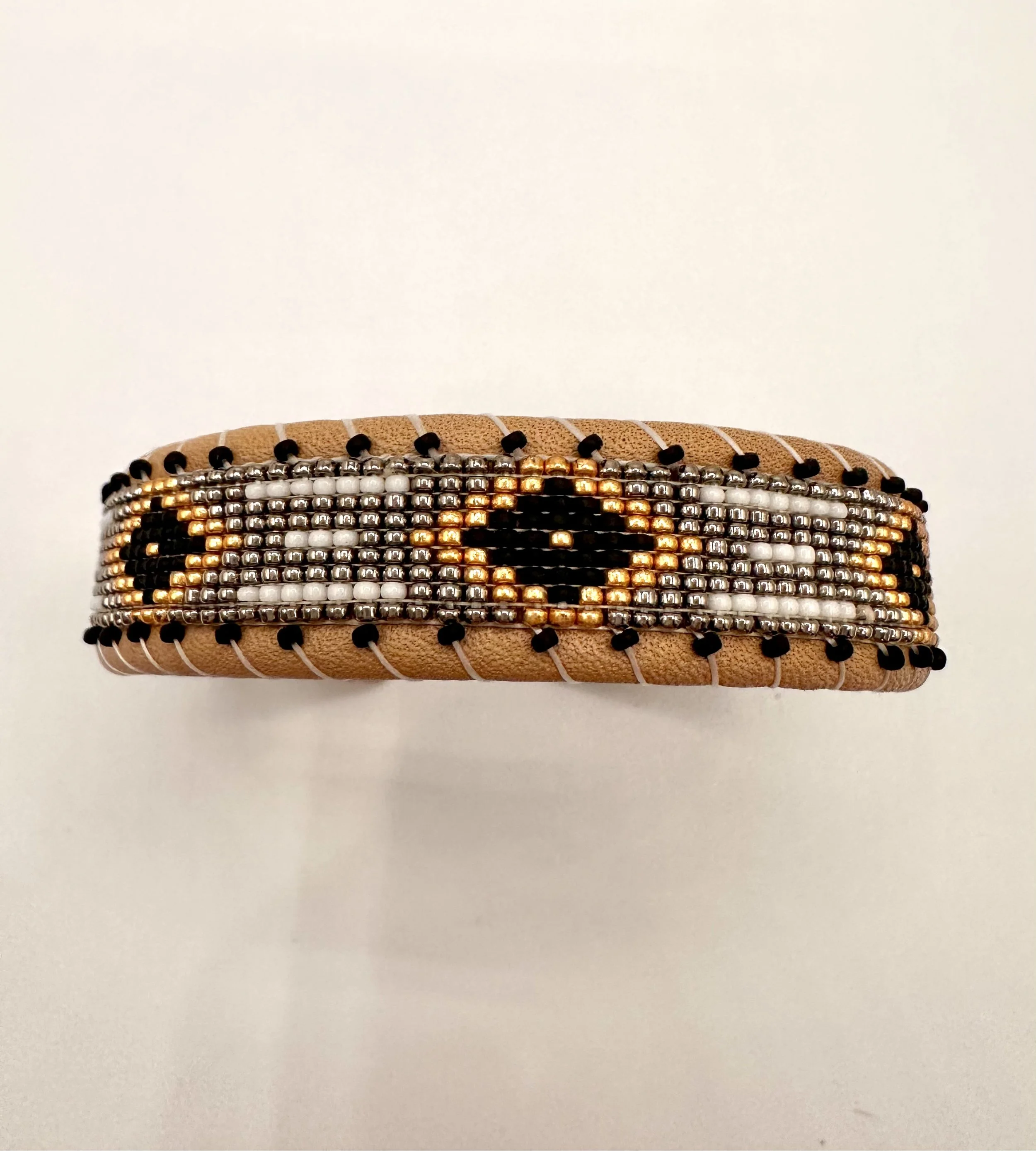 Black Diamond Leather Cuff