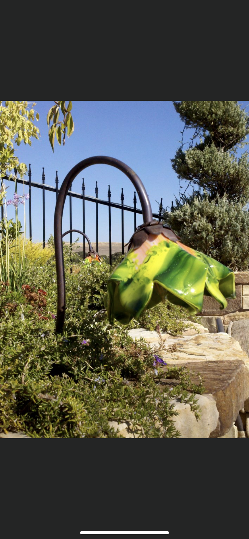 Garden Elegance: Kiln-Formed Fused Glass Light Shade