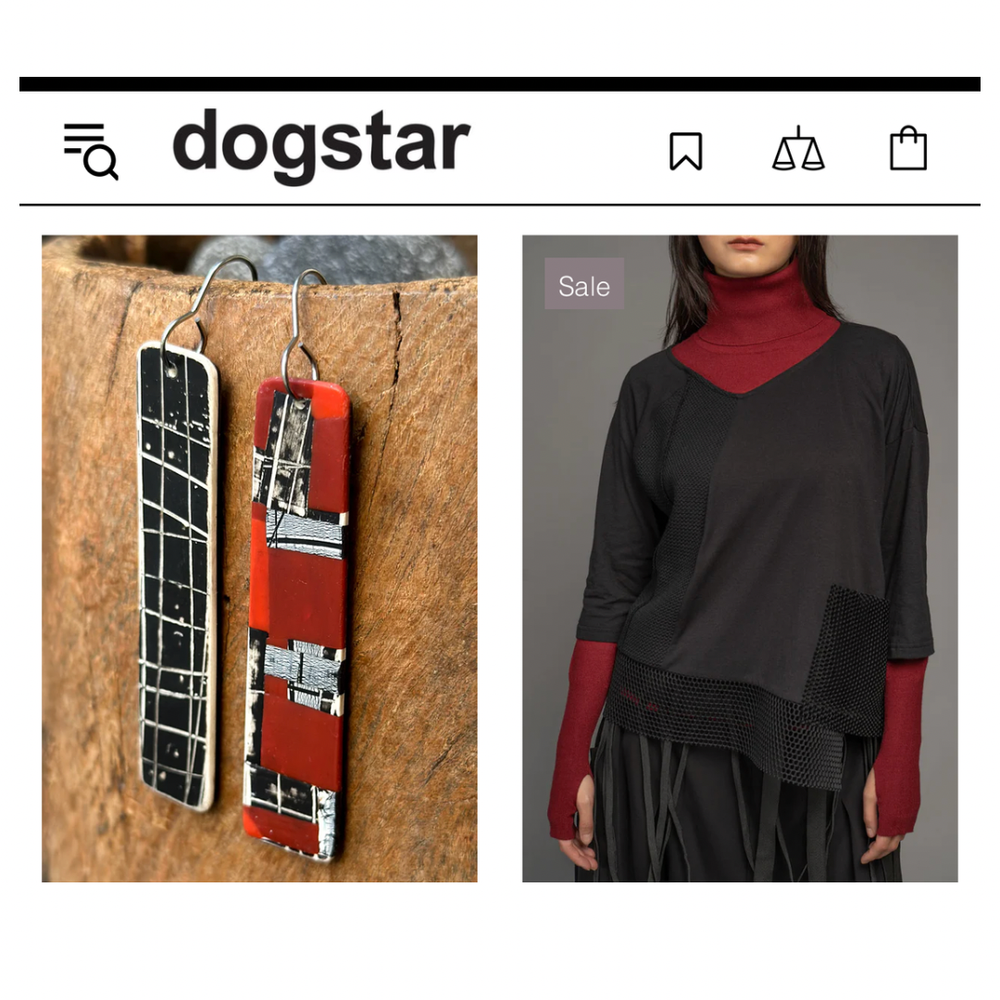 Lyne Tilt earrings featured with Dogstar clothing