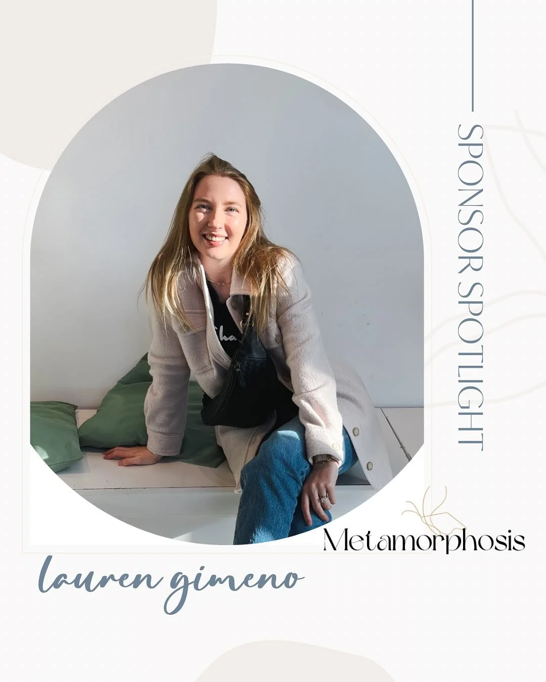 Introducing our Platinum Sponsor for our event &mdash; Lauren Gimeno, owner of @metamorphosis_pr! We&rsquo;re thrilled to have their support for a second year! ✨

A little about Lauren 🌟

Lauren Gimeno holds a Bachelor of Arts (Honours) degree in Ps