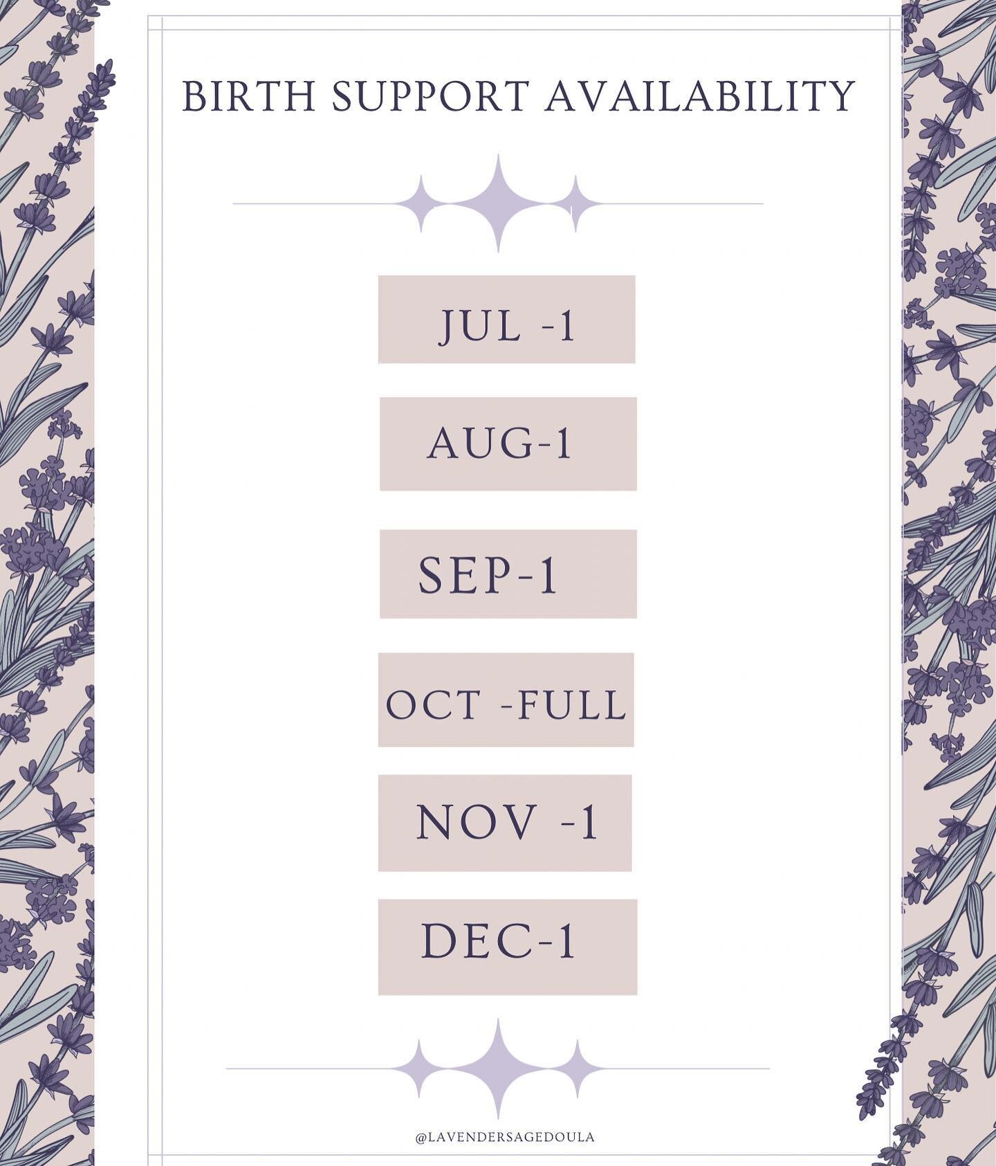 I am so honored and excited to serve 6 families as they bring their sweet babies earth side in 2022! 
I still have limited availability for this year and full availability in 2023 as of now! 

Consultations are complimentary! Book one today at Lavend