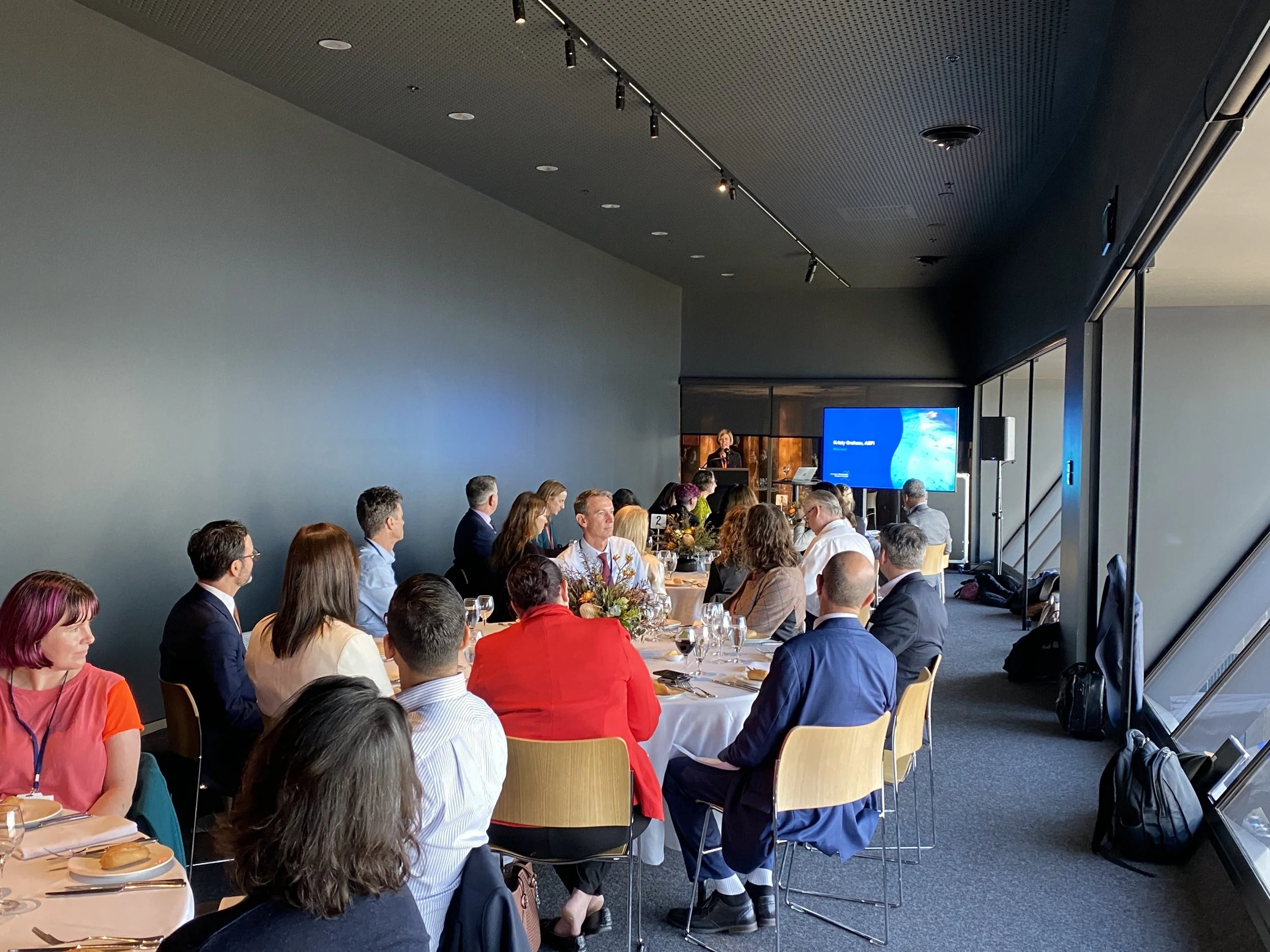  ASFI members and senior government officials participating in a luncheon at the National Museum of Australia 