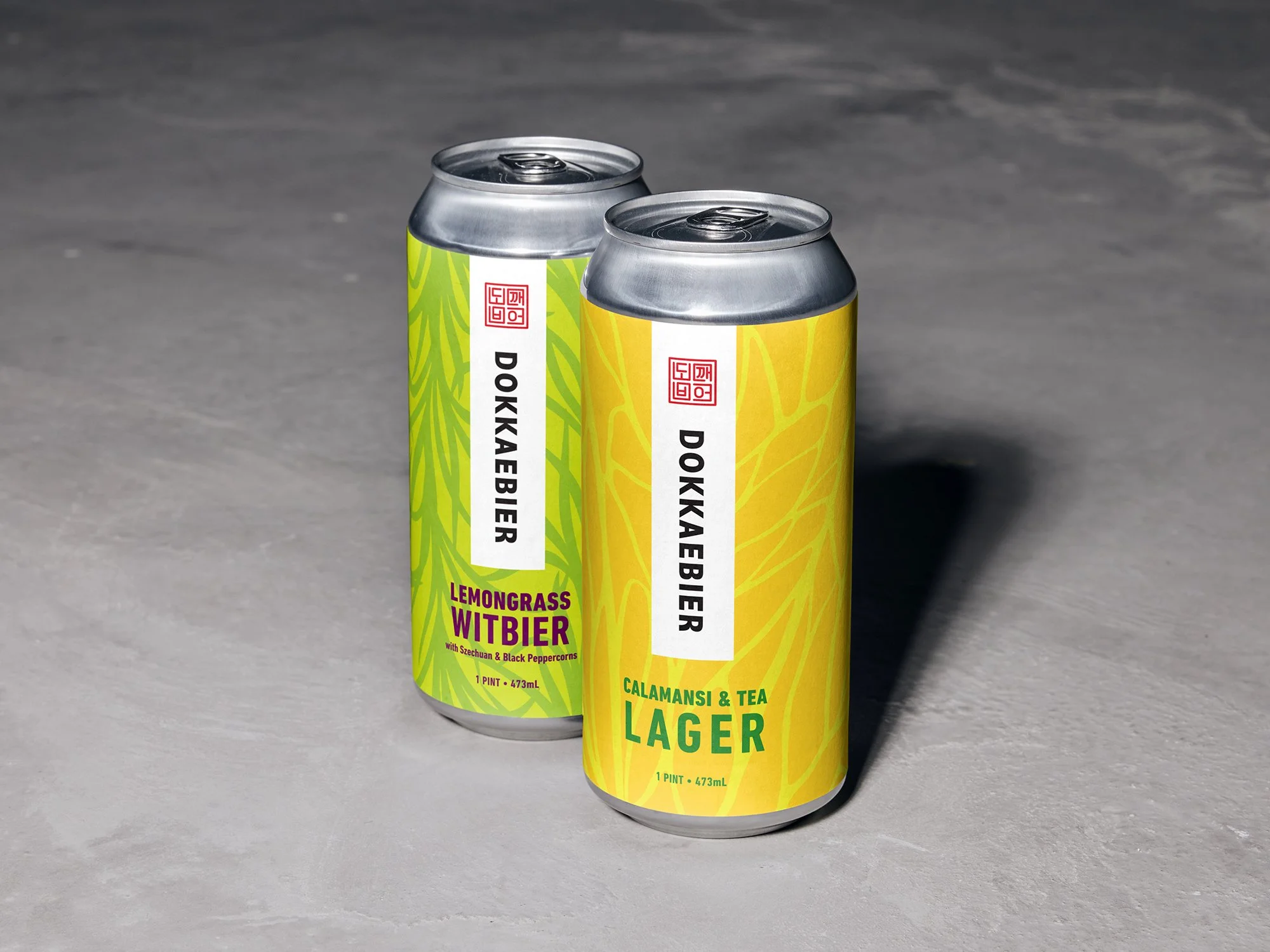 Dokkaebier lemongrass witbier + calamansi tea lager