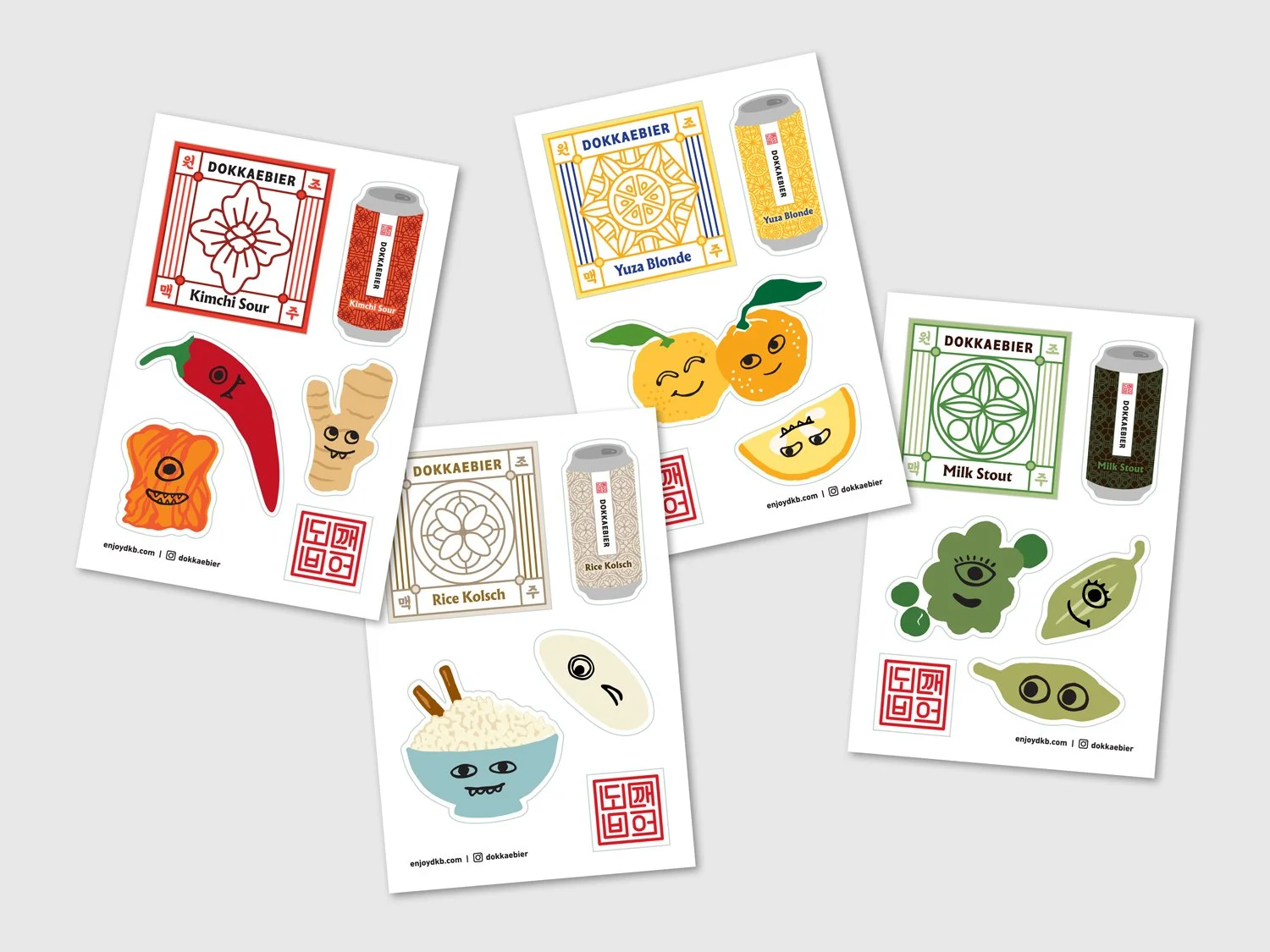 Dokkaebier core brew sticker set