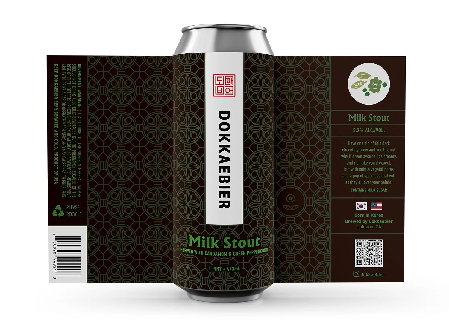 Dokkaebier milk stout can