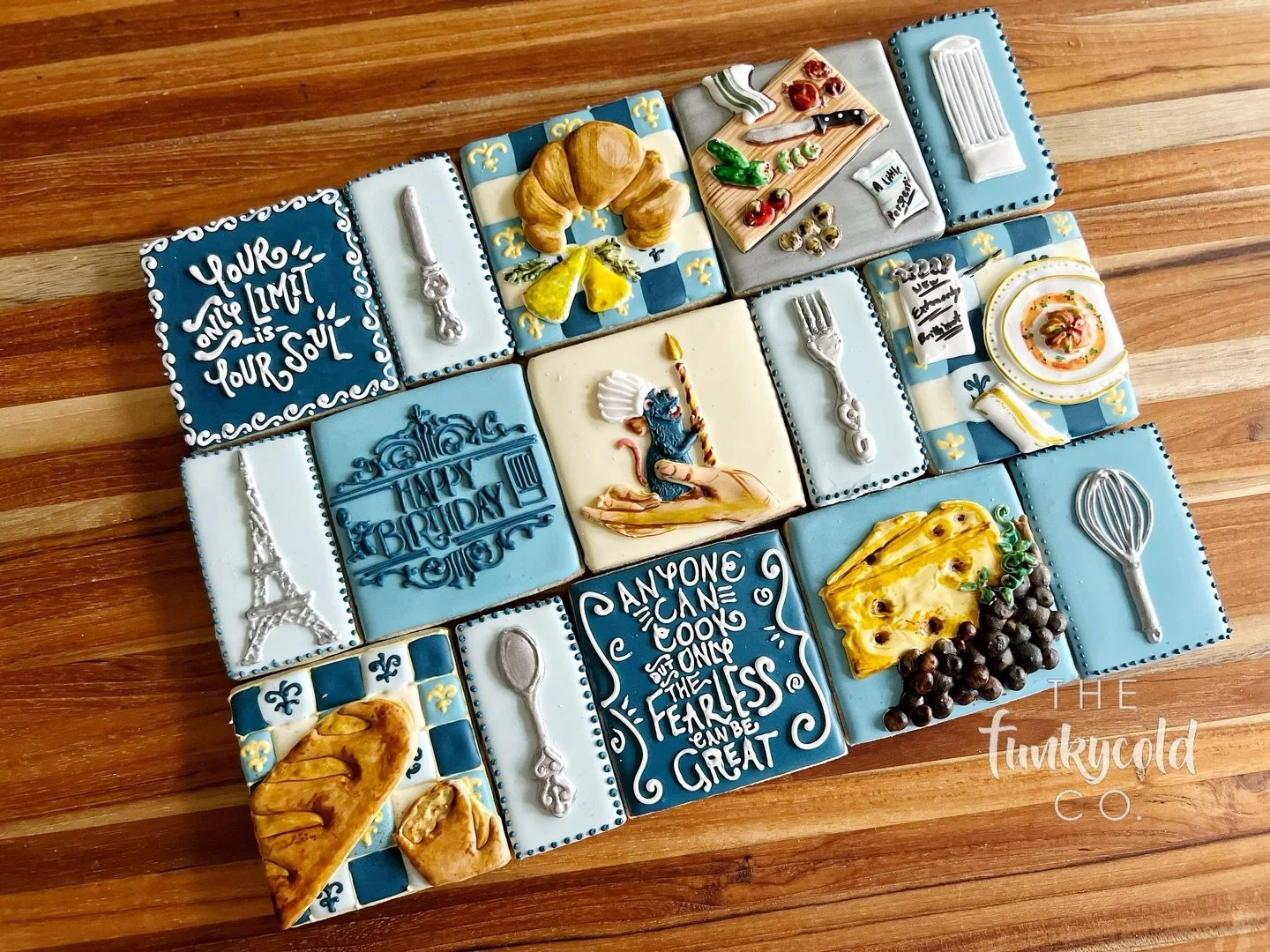 &hellip; Only the fearless can be great! 🍇🧀

A solo shot of this beauty needs to be on the feed! 

#funkycoldco #customcookies #seattlefoodie #ratatouille #cookies