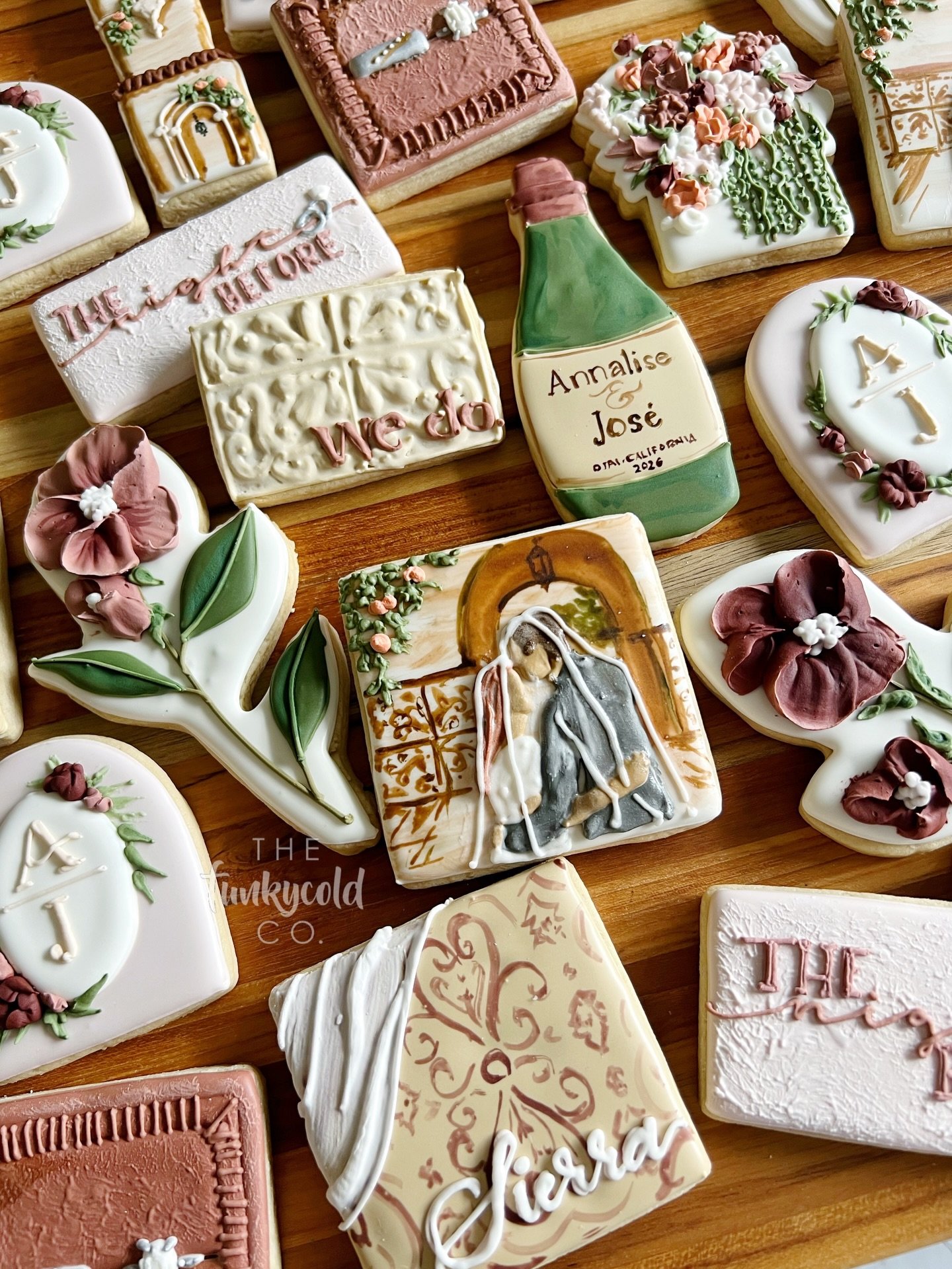 It&rsquo;s always an honor creating for one of the most talented yet genuinely down-to-earth souls, but getting to create for one of the most important days of their life makes it even more meaningful! 

 #funkycoldco #funkycoldcookies #cookiesofig #
