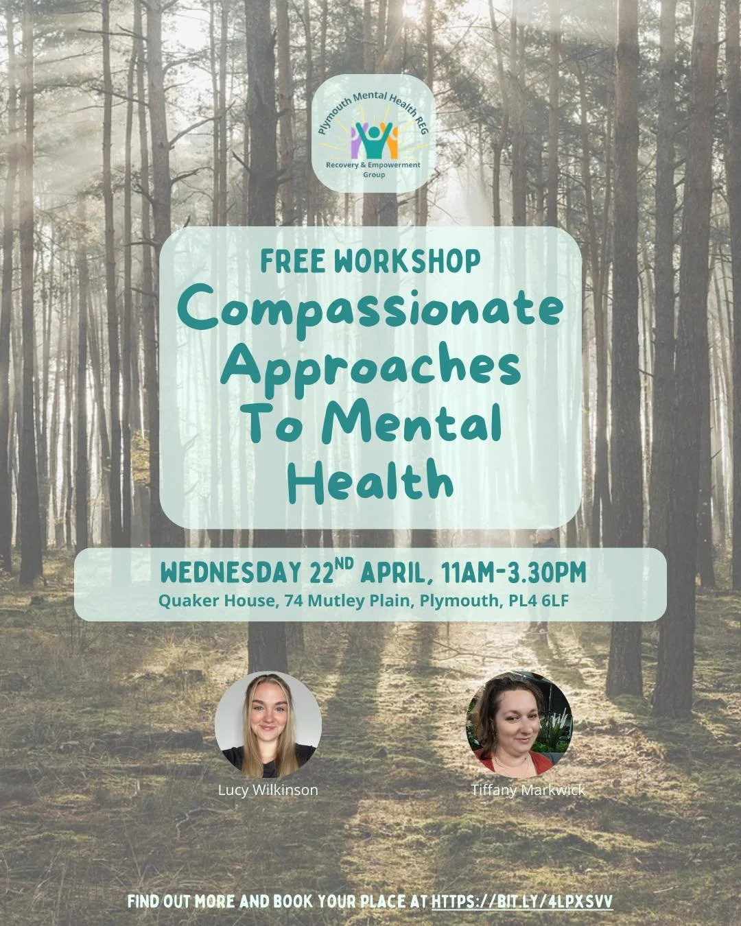 Plymouth Mental Health Recovery and Empowerment Group CIC have released a new date for their very popular &ldquo;Compassionate Approaches to Mental Health&rdquo; workshop

🕜 Weds 22nd April, 11am - 3:30pm
📍 Quaker House, Mutley Plain, PL4 6LF
 📲To