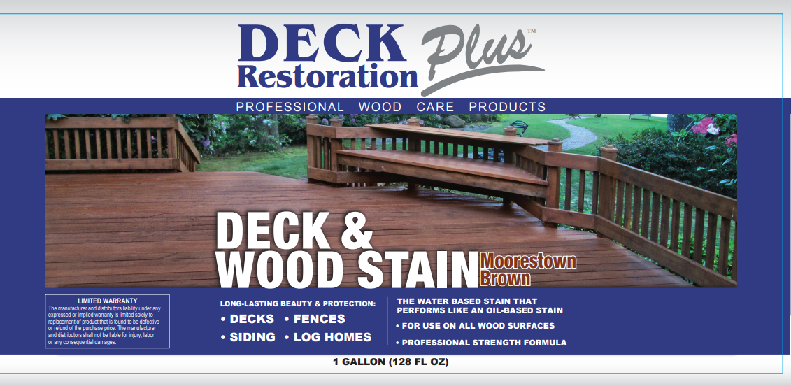 Deck Restoration Plus Deck and Wood Stain: Moorestown Brown (FREE Shipping On Stains)