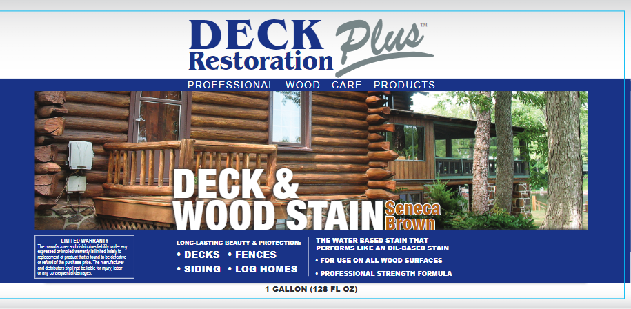Deck Restoration Plus Deck and Wood Stain: Seneca Brown (FREE Shipping On Stains)