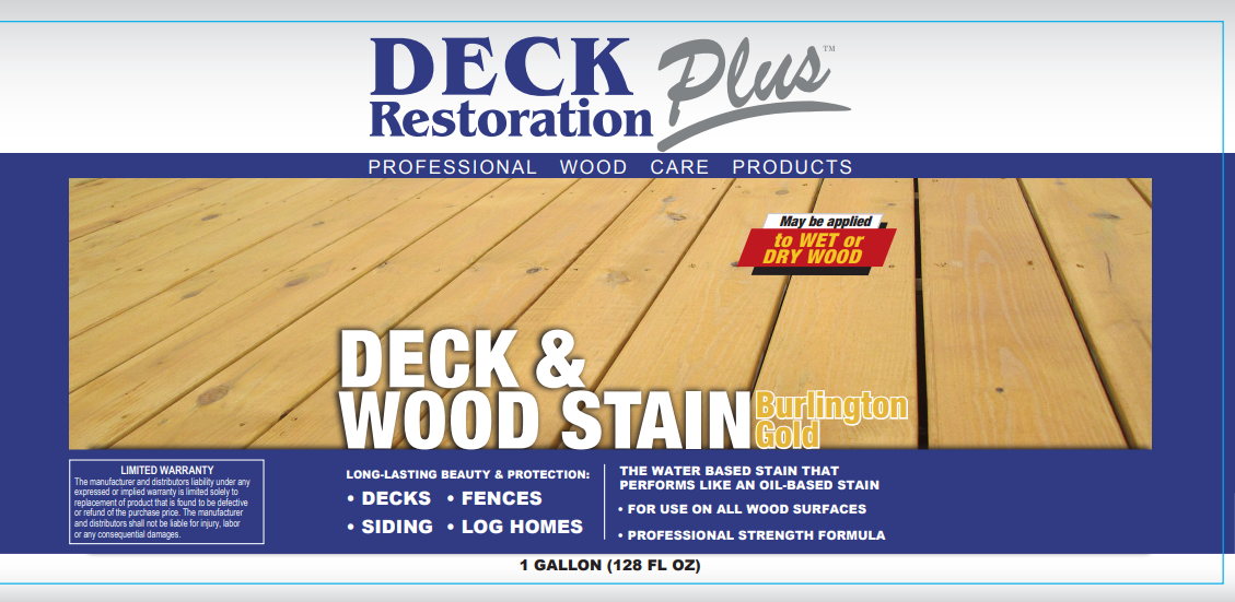 Deck Restoration Plus Deck and Wood Stain: Burlington Gold (FREE Shipping On Stains)