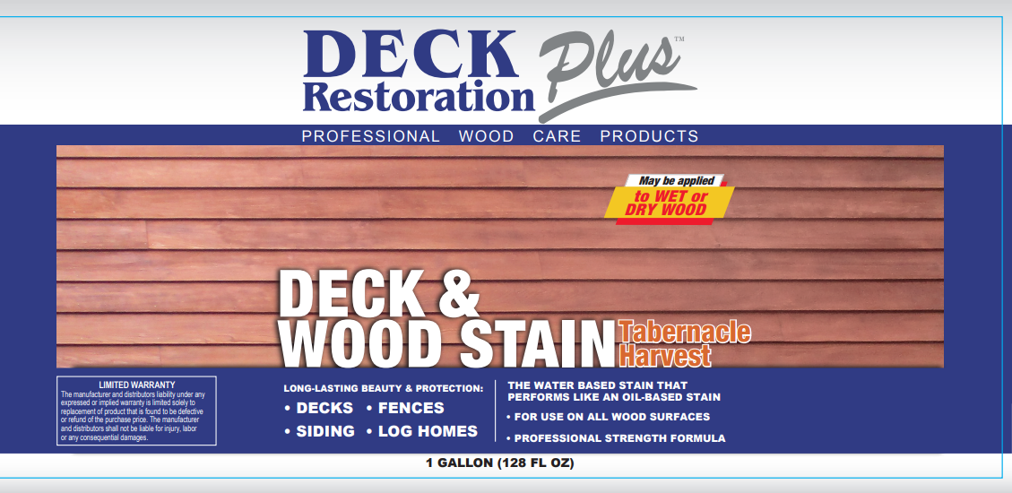 Deck Restoration Plus Deck and Wood Stain: Tabernacle Harvest (FREE Shipping On Stains)