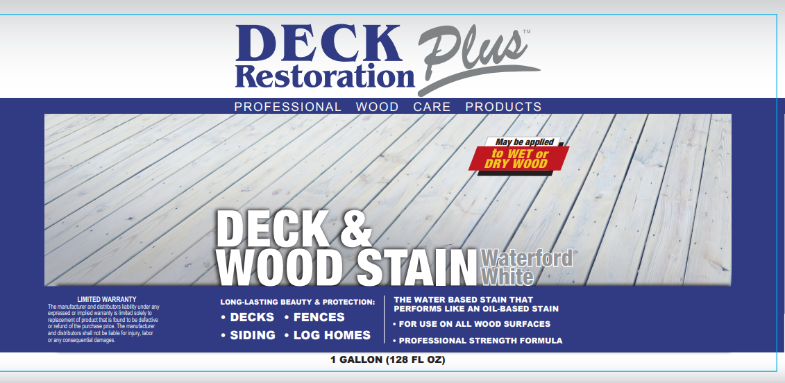 Deck Restoration Plus Deck and Wood Stain: Waterford White (FREE Shipping On Stains)
