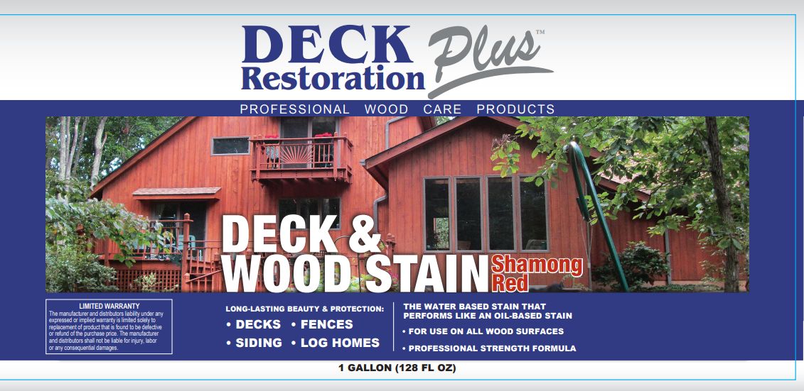 Deck Restoration Plus Deck and Wood Stain: Shamong Red (FREE Shipping On Stains)