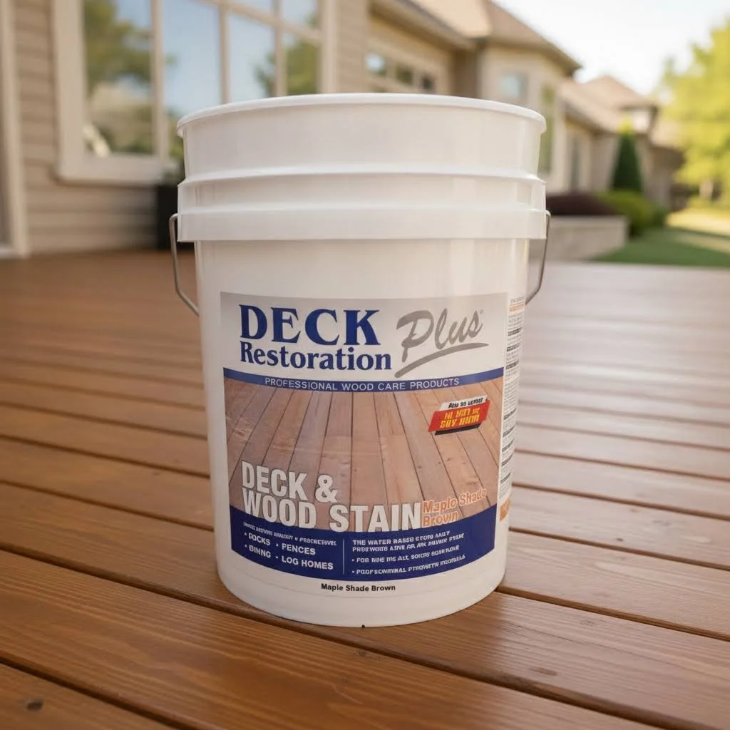 Deck Restoration Plus Deck and Wood Stain: Maple Shade Brown