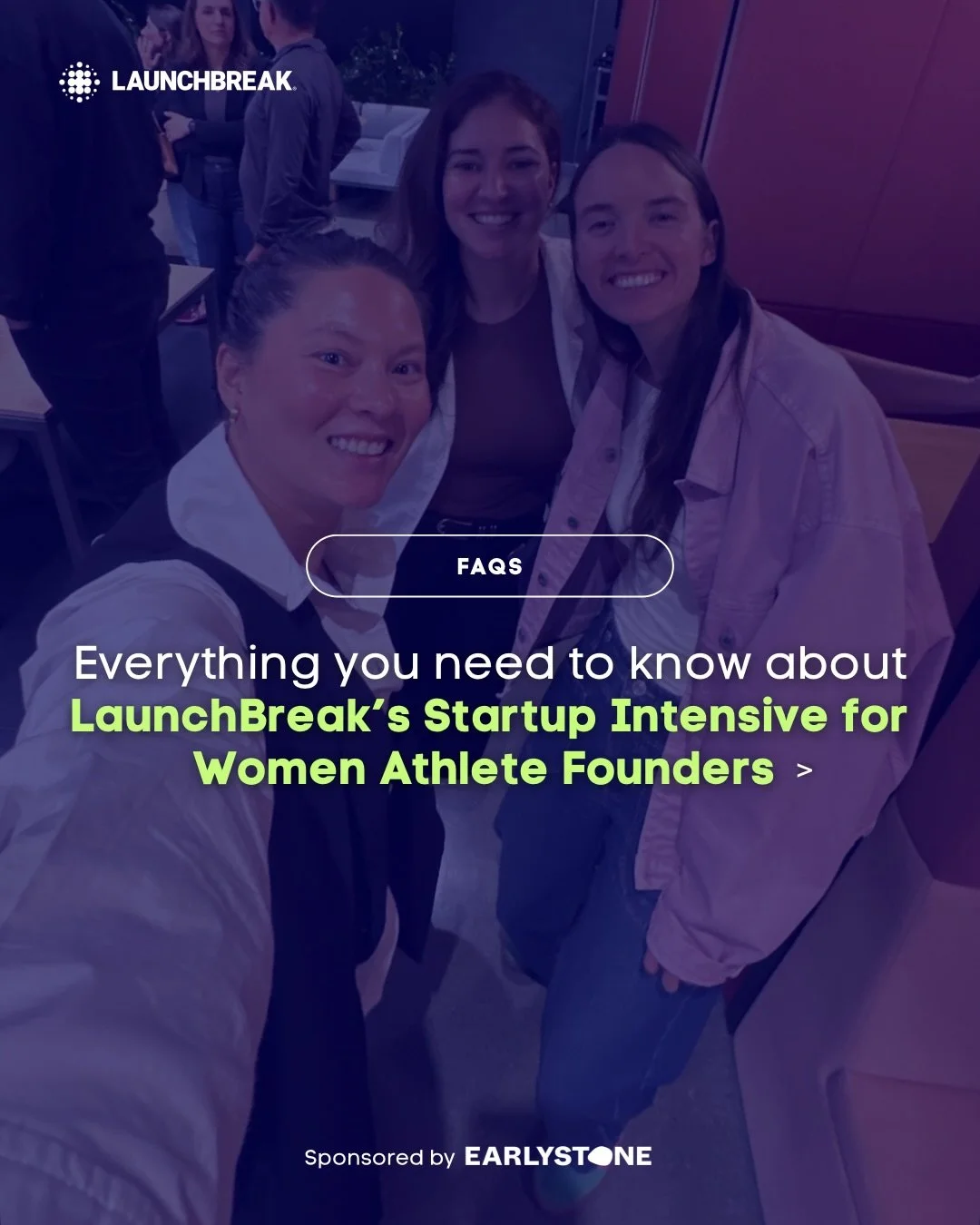 Thinking about applying for our Women Athlete Startup Intensive? Here are some FAQs to help guide you 🚀 

✅ We&rsquo;re accepting applications through Feb 22nd so apply using the link in our bio or comment below to receive the link sent directly to 