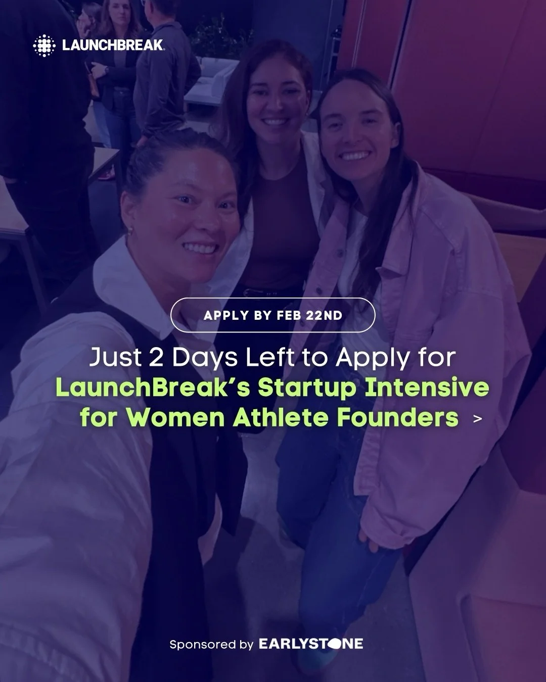 Who better to shape the future of women&rsquo;s sports than women athletes?! 🚀

There are just 2 days left to apply for the first Startup Intensive built for women athlete founders building in the women&rsquo;s sports space. Here&rsquo;s everything 