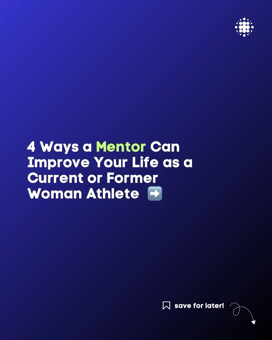 We&rsquo;re excited to launch our Group Mentorship Program designed for current student-athletes, early-career professionals, and those pivoting careers to grow, connect, and learn from those who&rsquo;ve been there before. 

Connecting our community