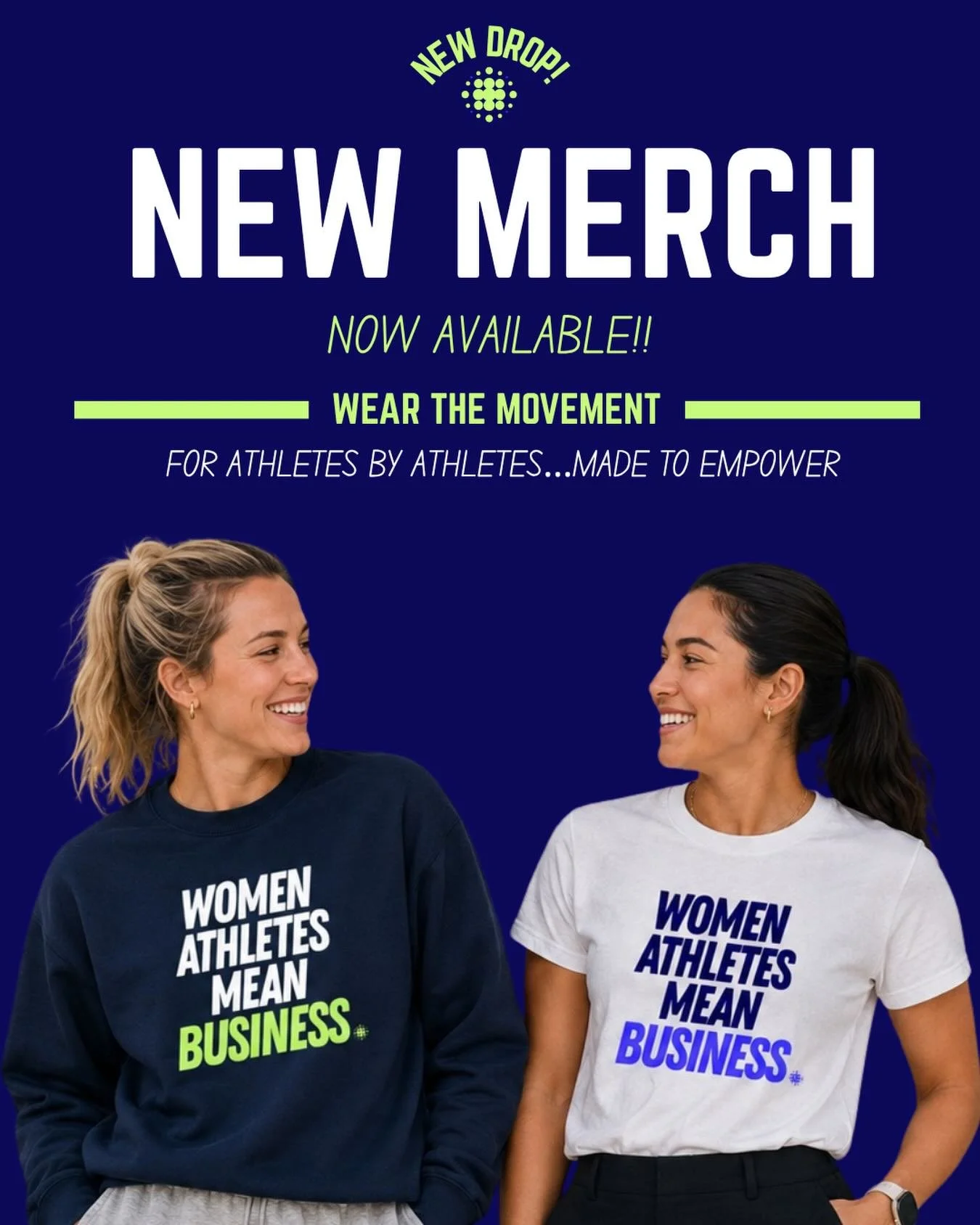 Women Athletes Mean Business swag is HERE!

Whether you are at the gym, in the office, or on the field, wear it loudly and wear it proudly because WOMEN ATHLETES MEAN BUSINESS!

Shop today (link in profile) to receive 10% off through June 30th, 2026 