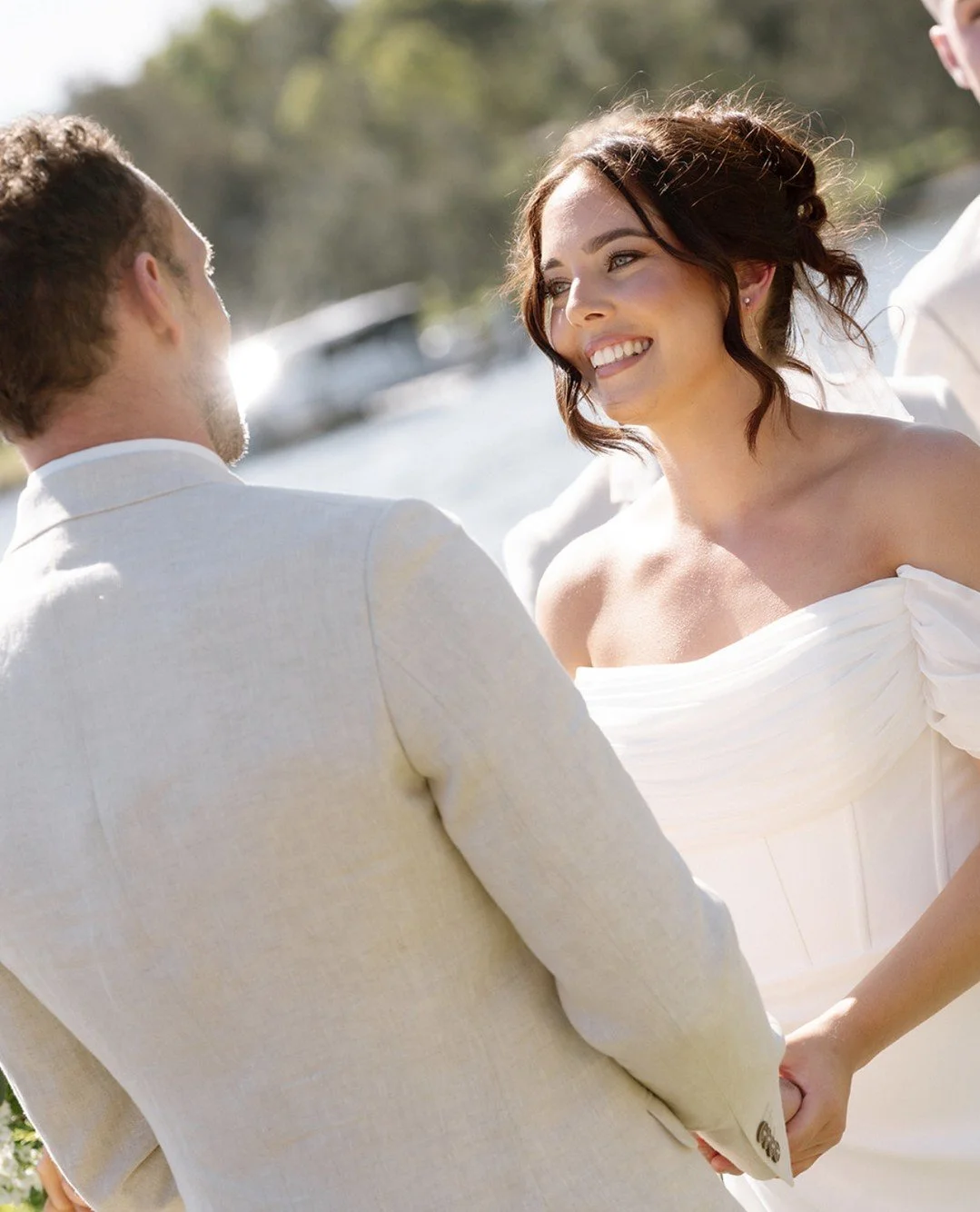 The most magical day. Laura looking stunning in our CZ22891 gown. 🤍⁠
⁠
Couple: @lauralebret &amp; @liddleman.1⁠
Celebrant: @we.chose.april.rose⁠
Hair Stylist: @inspiredhair_byjade⁠
Make Up Artist: @aliciaandersonmakeup⁠
Dress Designer: @cizzy_bridal