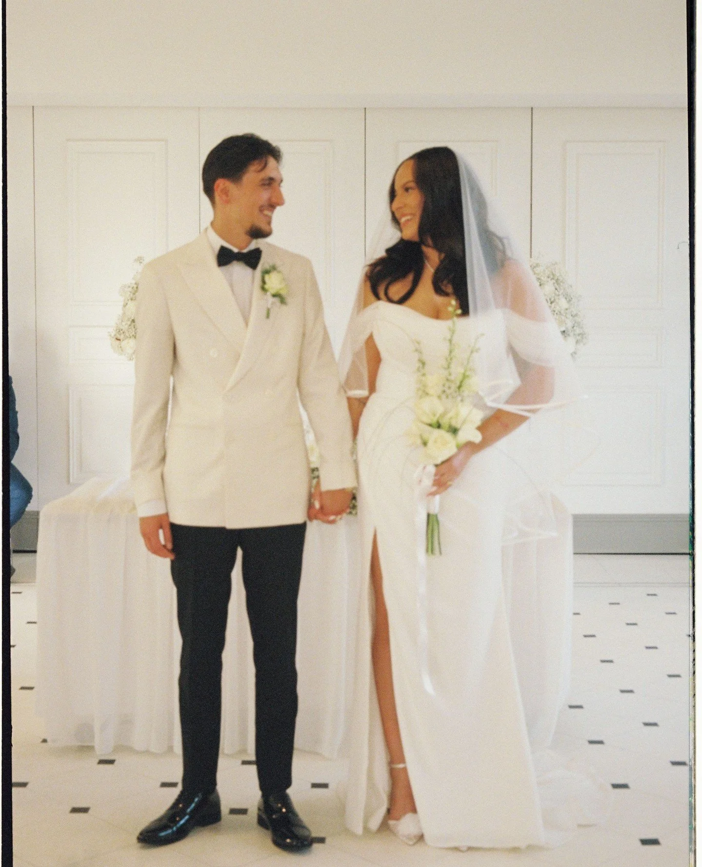 The gorgeous Wiktoria in our CZ22891 gown, captured on film by @amina.weddingphotography⁠ 🤍