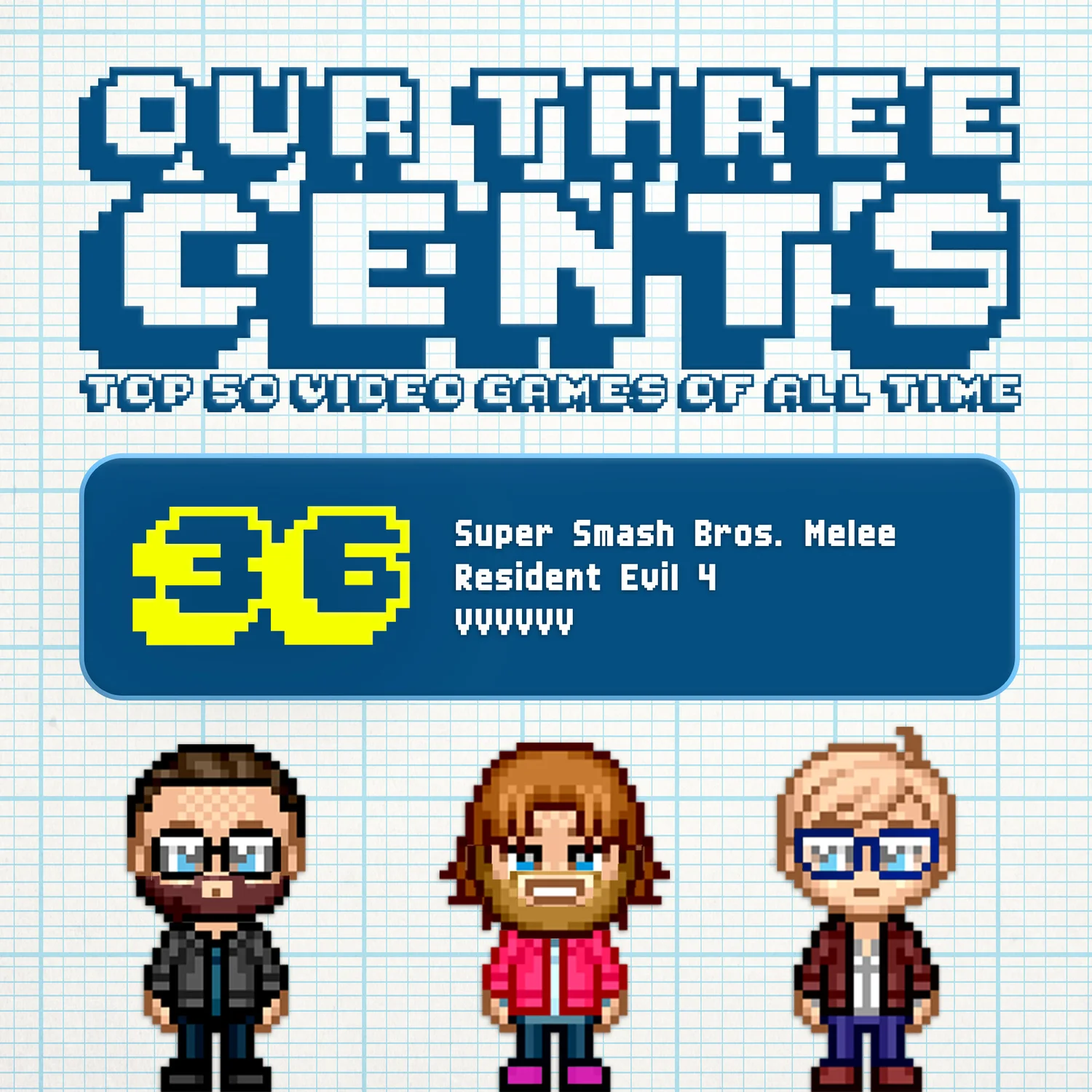 Number 36 - Super Smash Bros. Melee, Resident Evil 4, VVVVVV episode artwork
