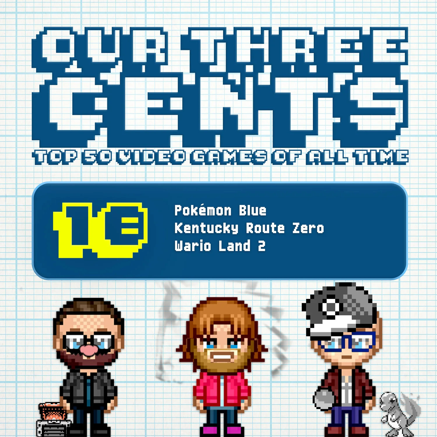 Number 18 - Pokémon Blue, Kentucky Route Zero, Wario Land 2 episode artwork