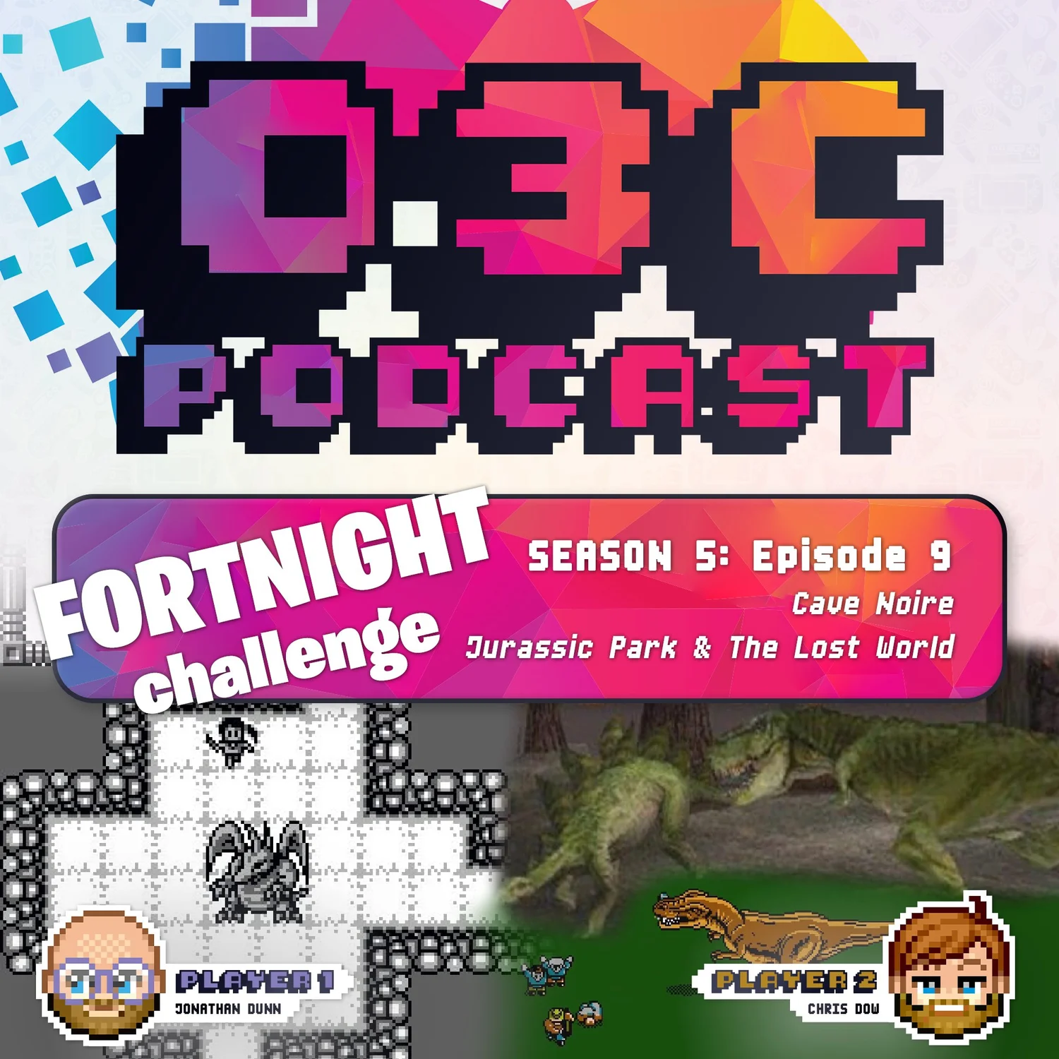 FORTNIGHT CHALLENGE: Jurassic Park/The Lost World & Cave Noire episode artwork