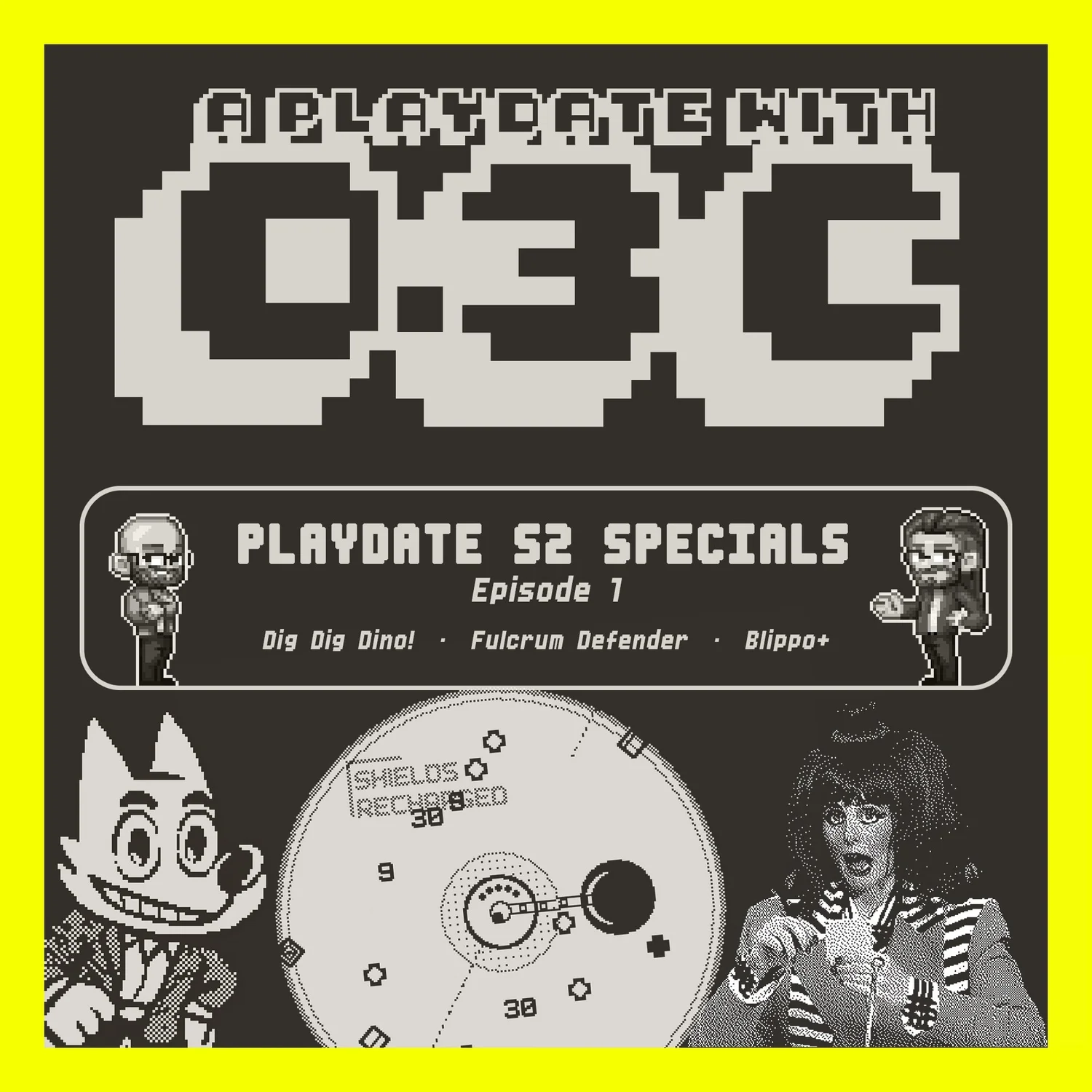 A Playdate with O3C EP1 - Fulcrum Defender, Dig Dig Dino, Blippo+
