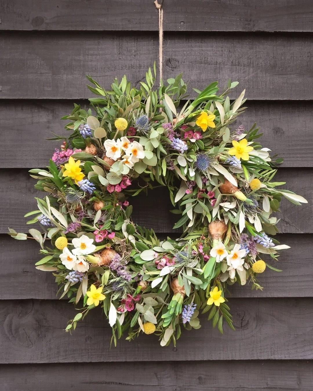 The Spring Wreath Kit - everything you need to create a beautiful wreath for your door 🌱 available to order now (link in bio) A kit full of luxurious foliages, florals &amp; fresh bulbs. Simply follow our easy step by step video tutorial where we sh