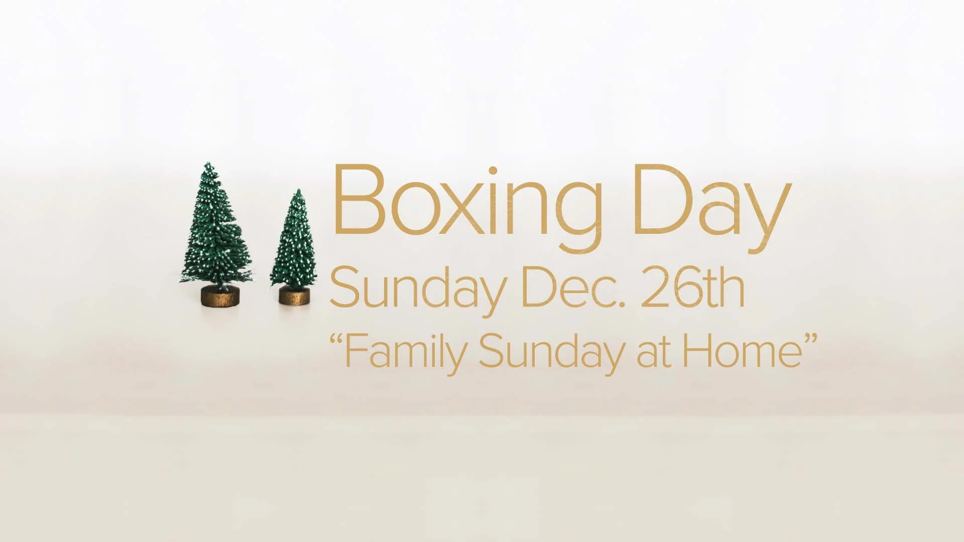 Family Sunday at Home (DEC 26th)