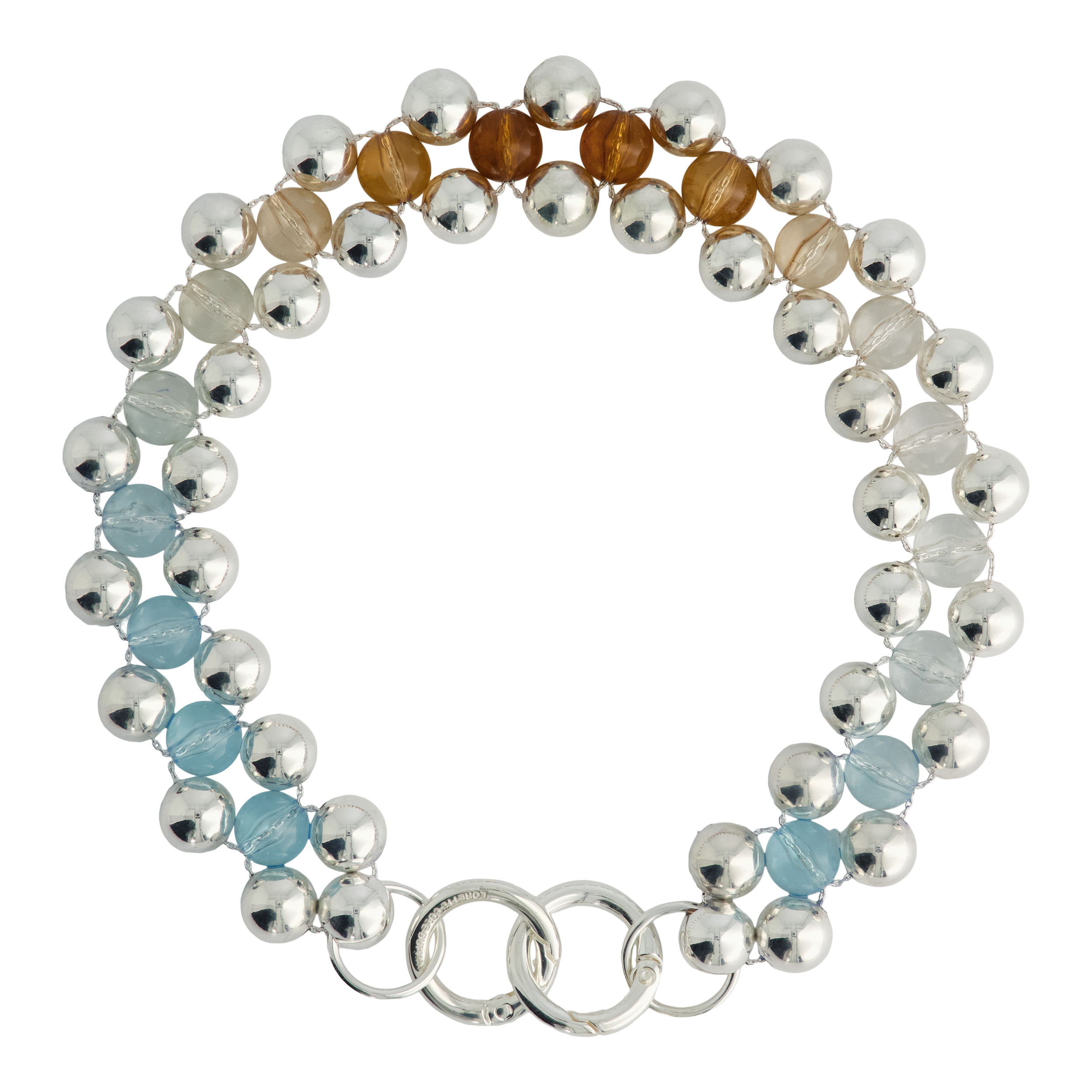 Trinity Necklace - Ras de Cou ⌀ 12 - Brown/Blue