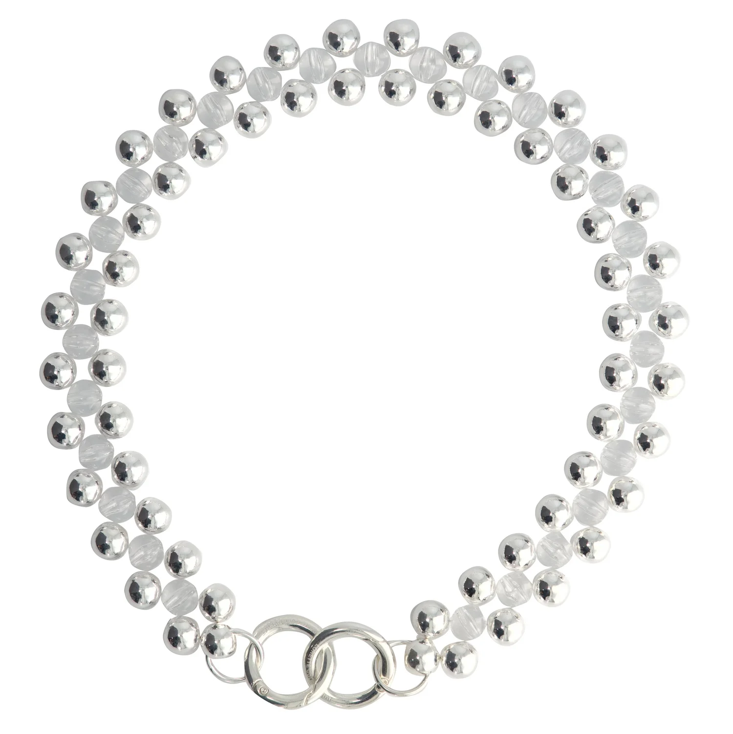 Trinity Necklace - Orthodox ⌀ 10 - Silver/Clear — Lorette Colé Duprat