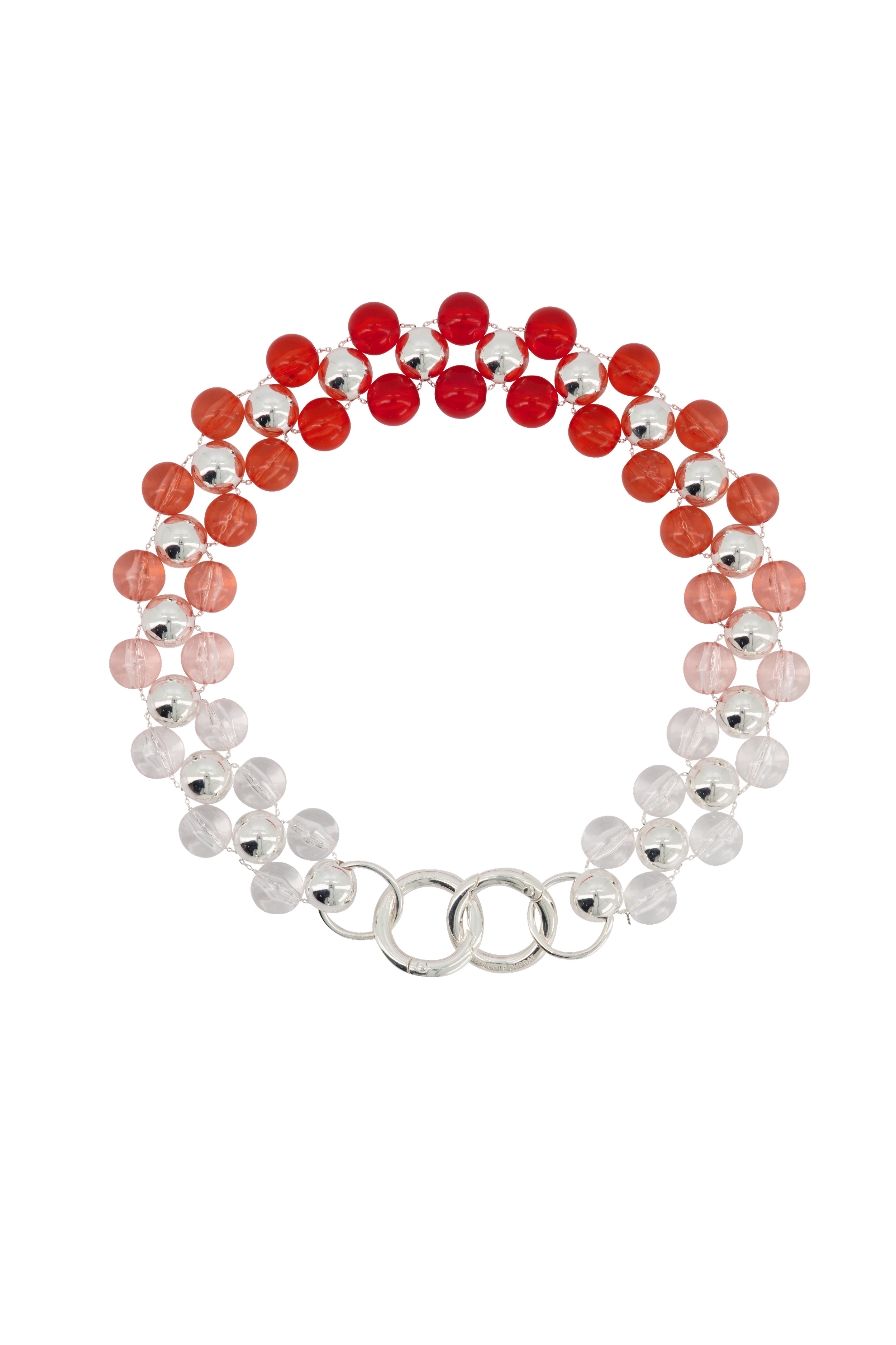 Trinity Necklace - Ras De Cou ⌀ 12 - Red/Silver