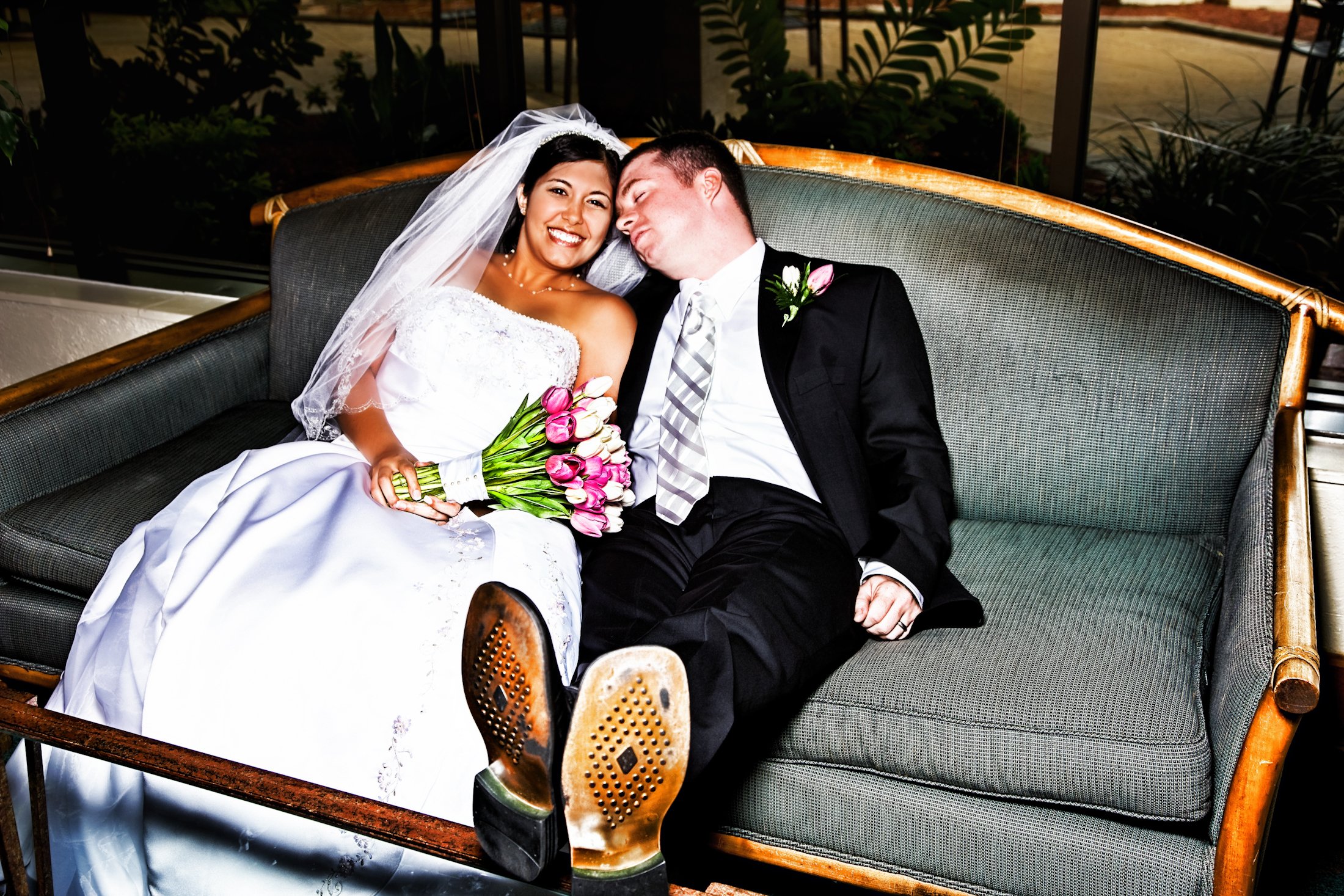Hochzeitspaar, frisch verheiratet